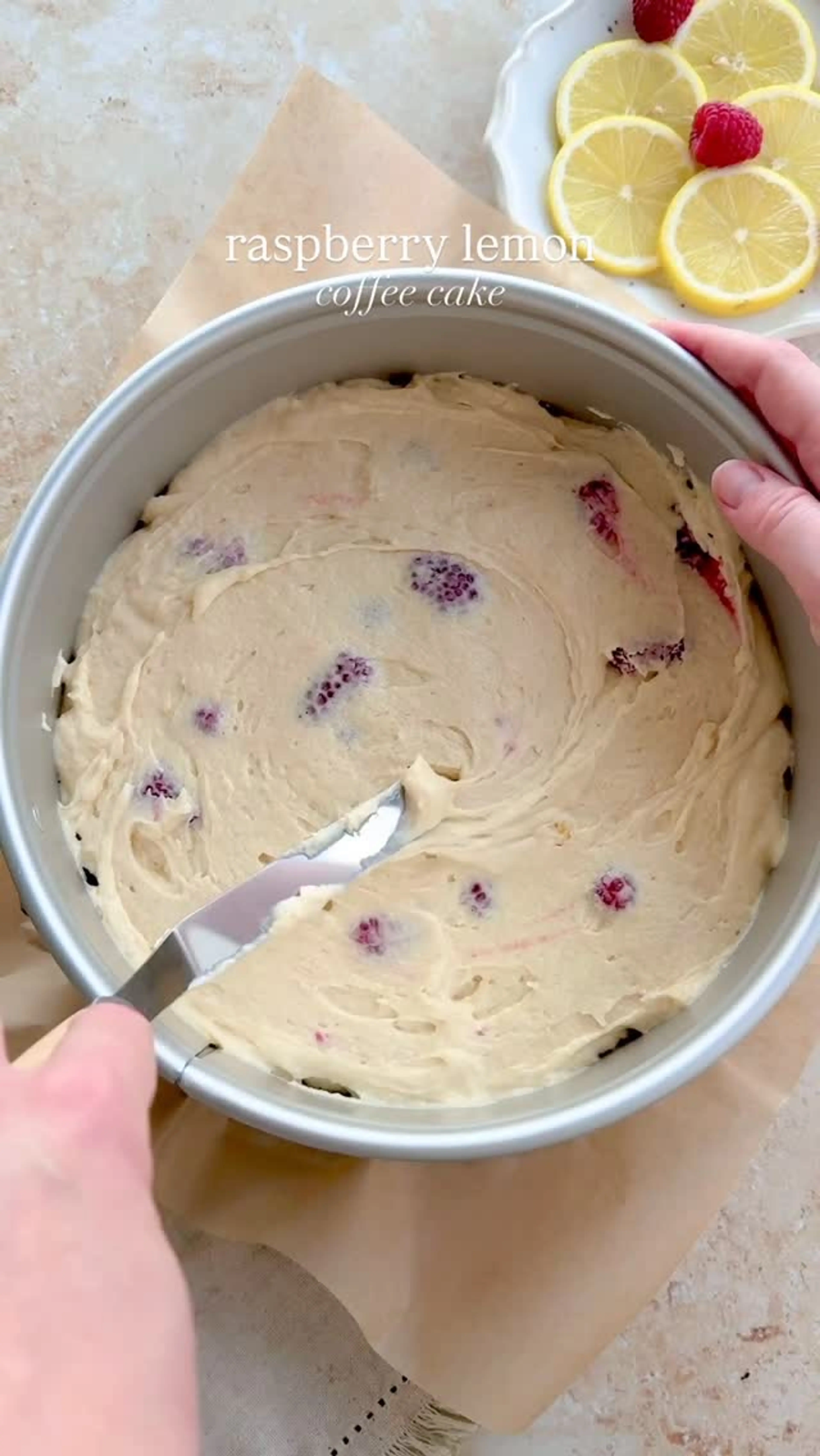Raspberry Lemon Coffee Cake