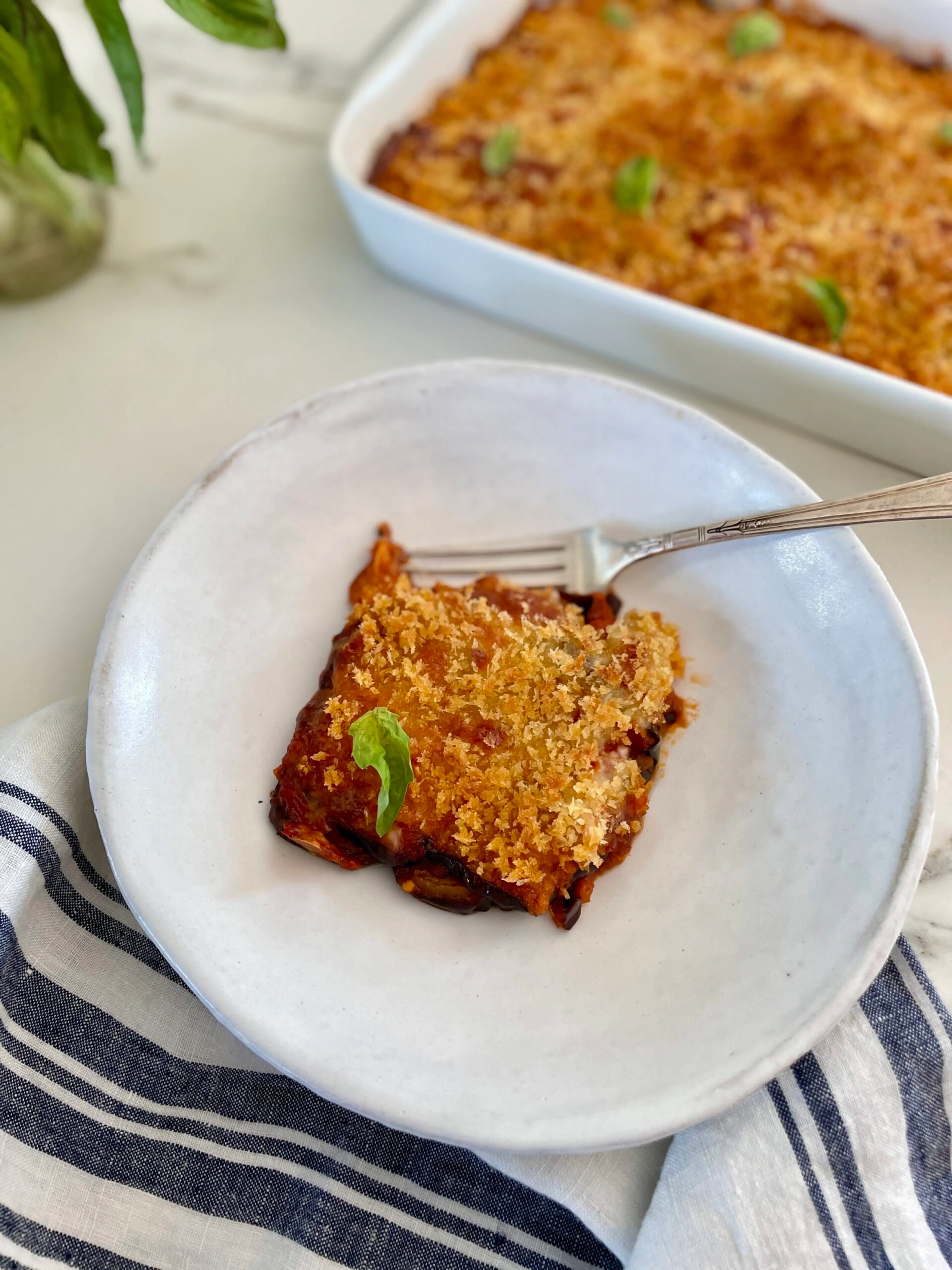 Lighter and Easier Eggplant Parmesan