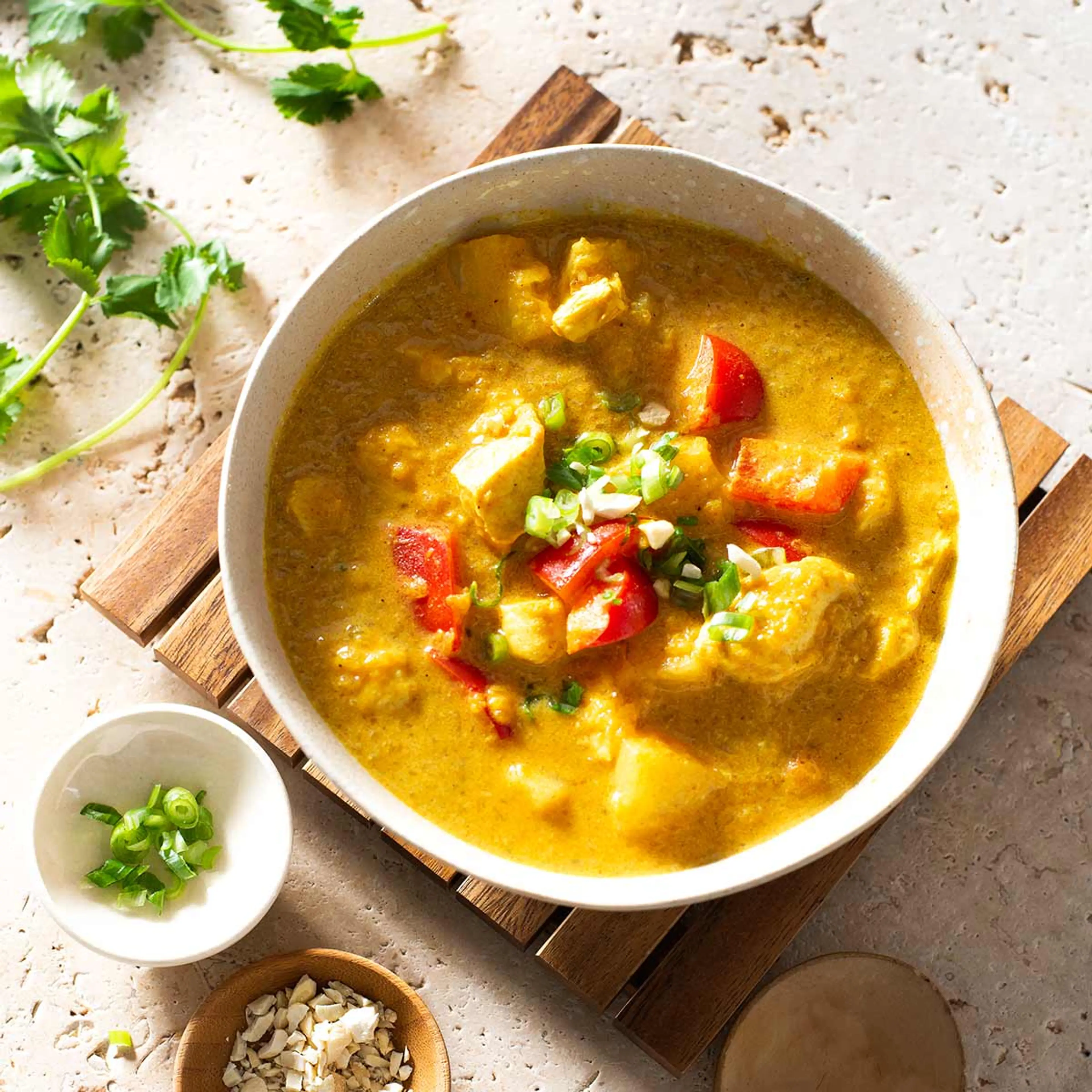 Thai Pineapple Yellow Chicken Curry with Coconut Milk