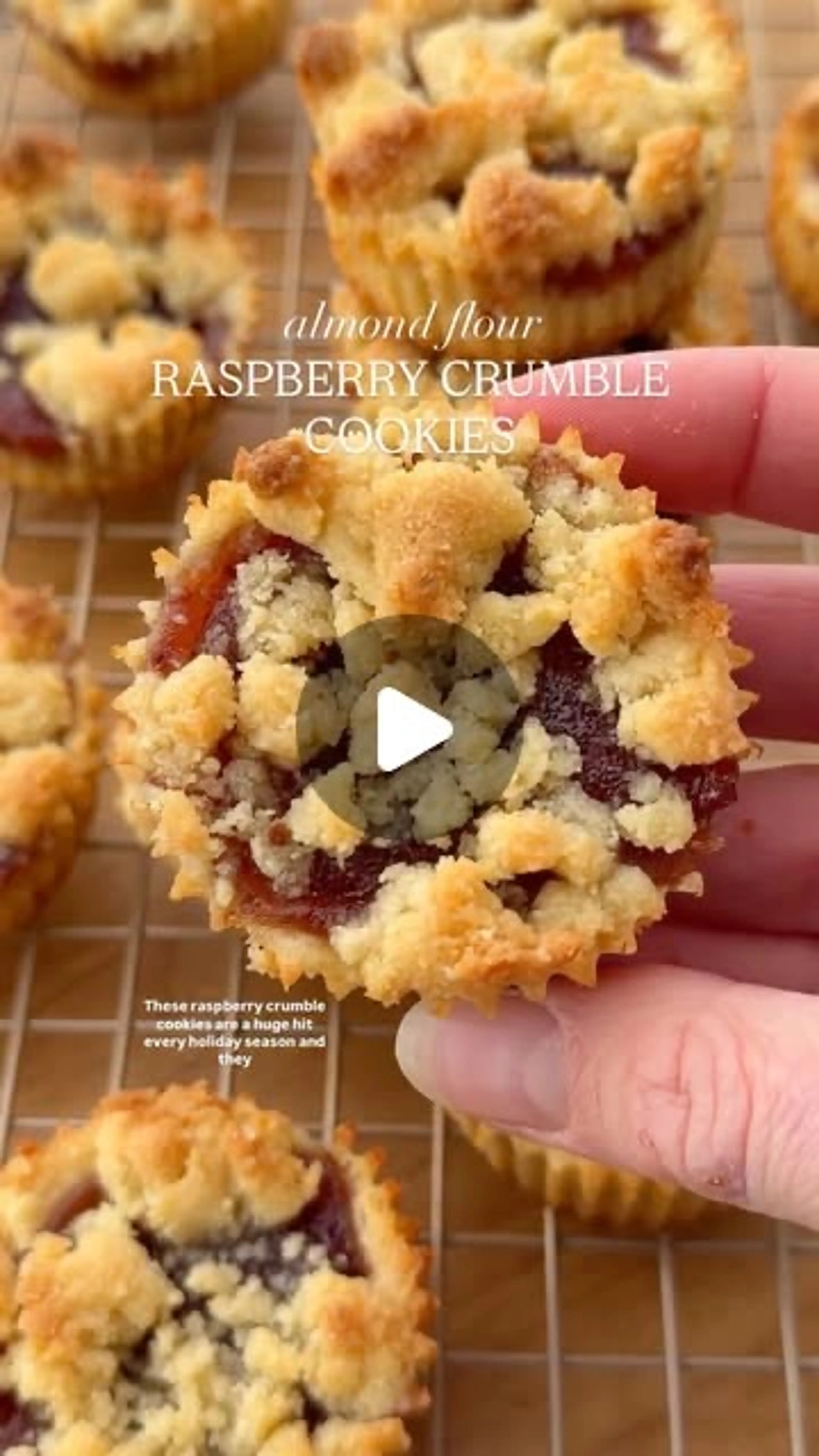Raspberry Crumble Cookies