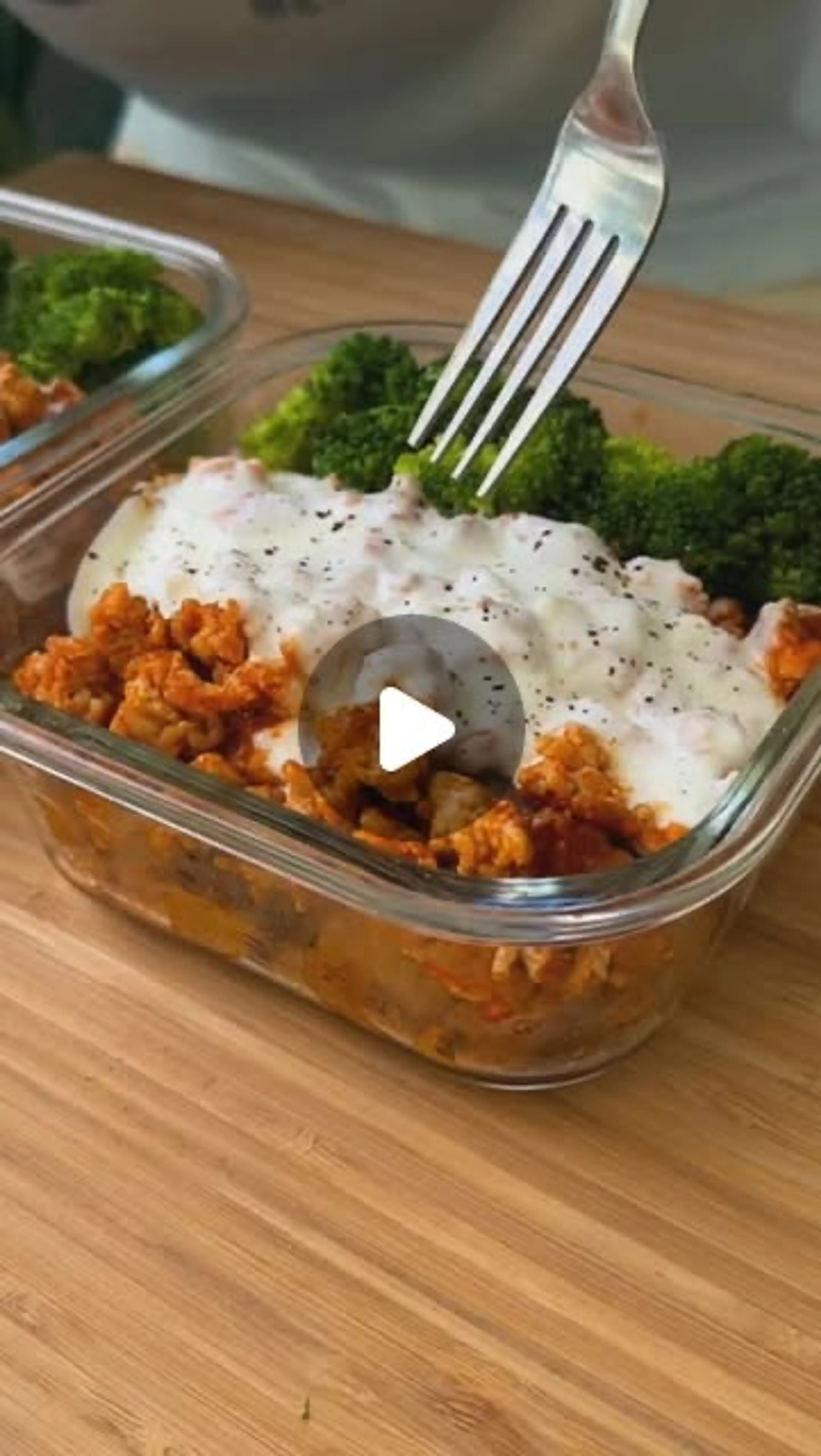 Buffalo Chicken Loaded Sweet Potato