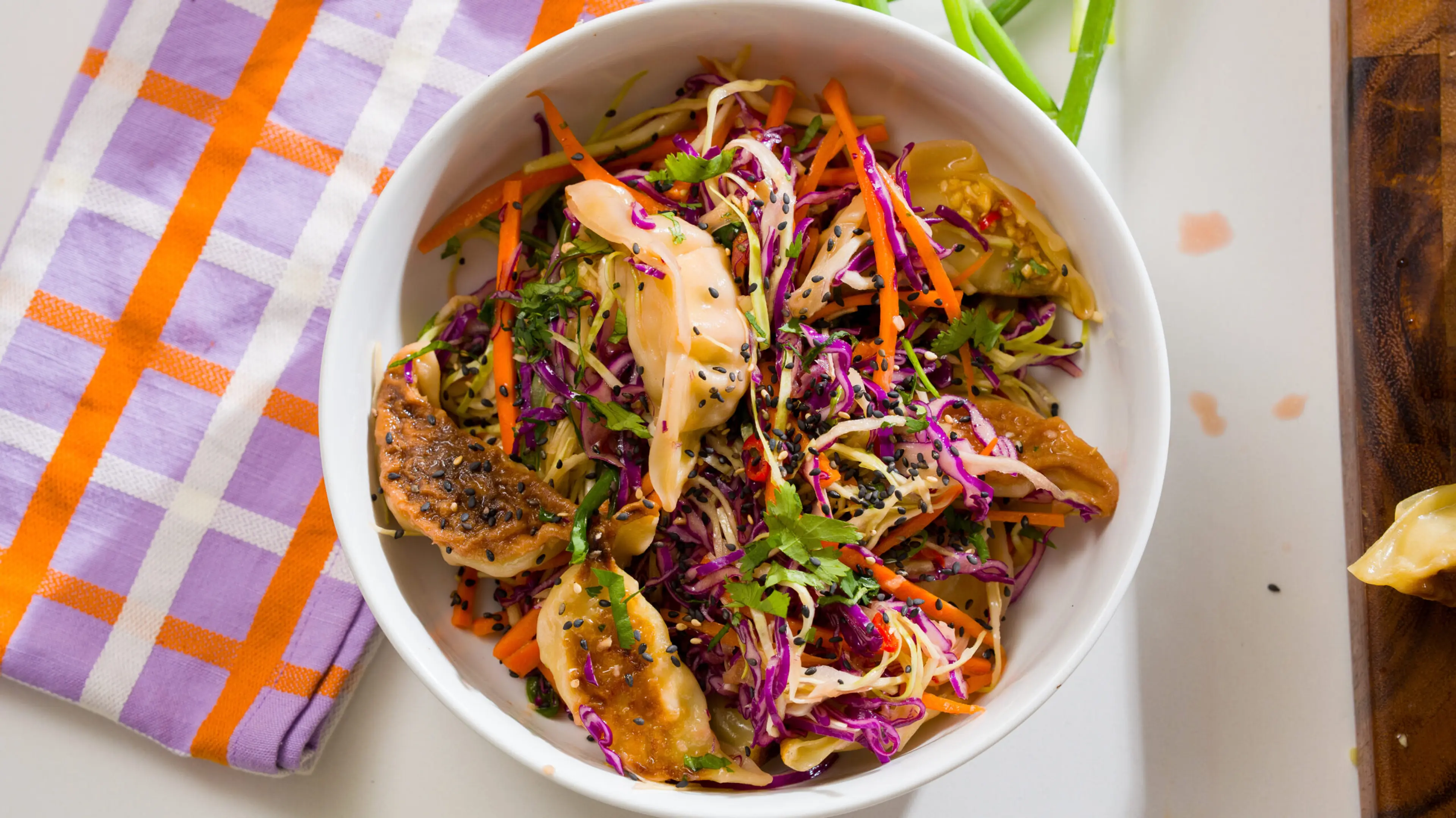 Viral Dumpling Salad