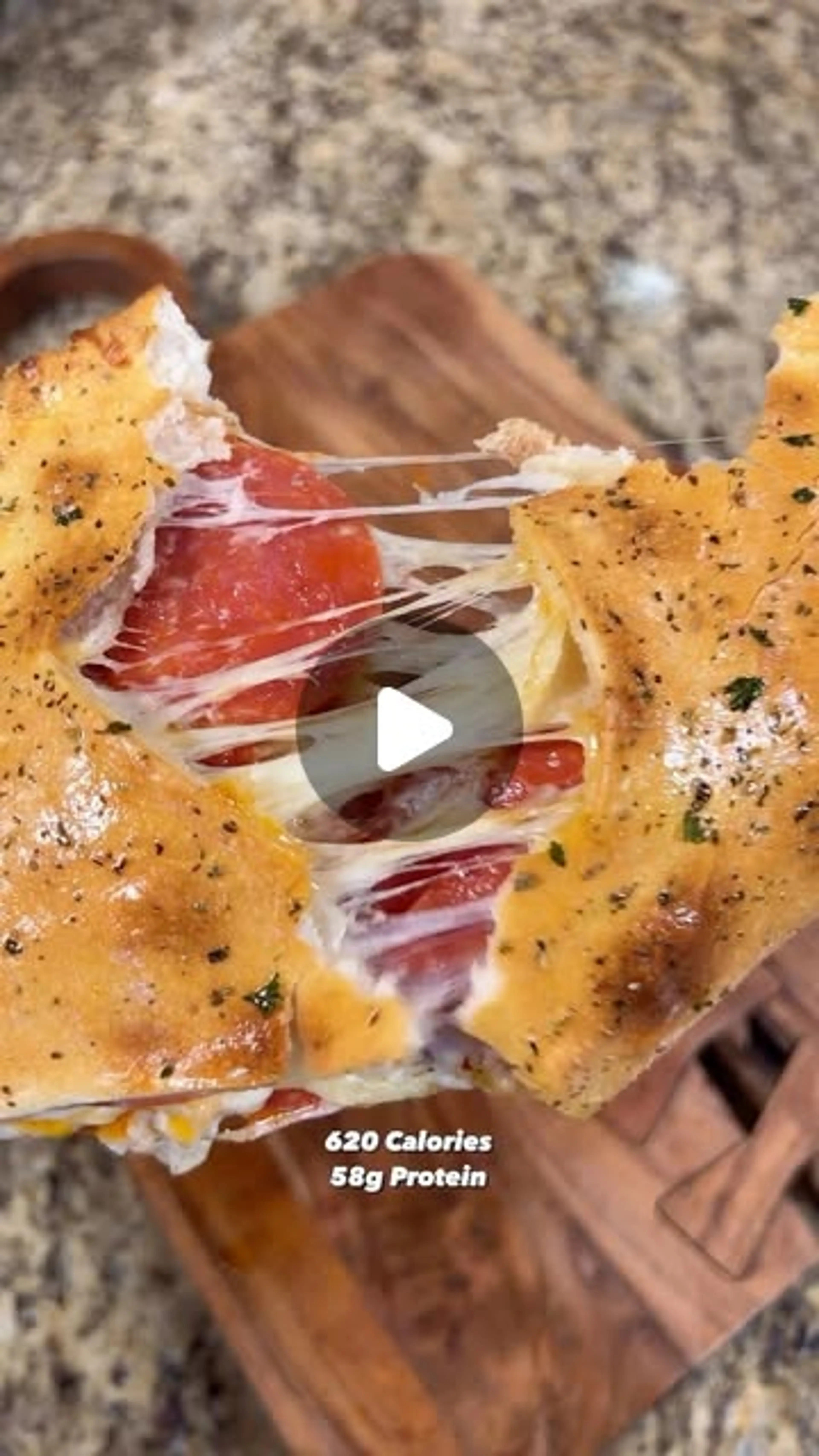 High Protein Pepperoni Calzone
