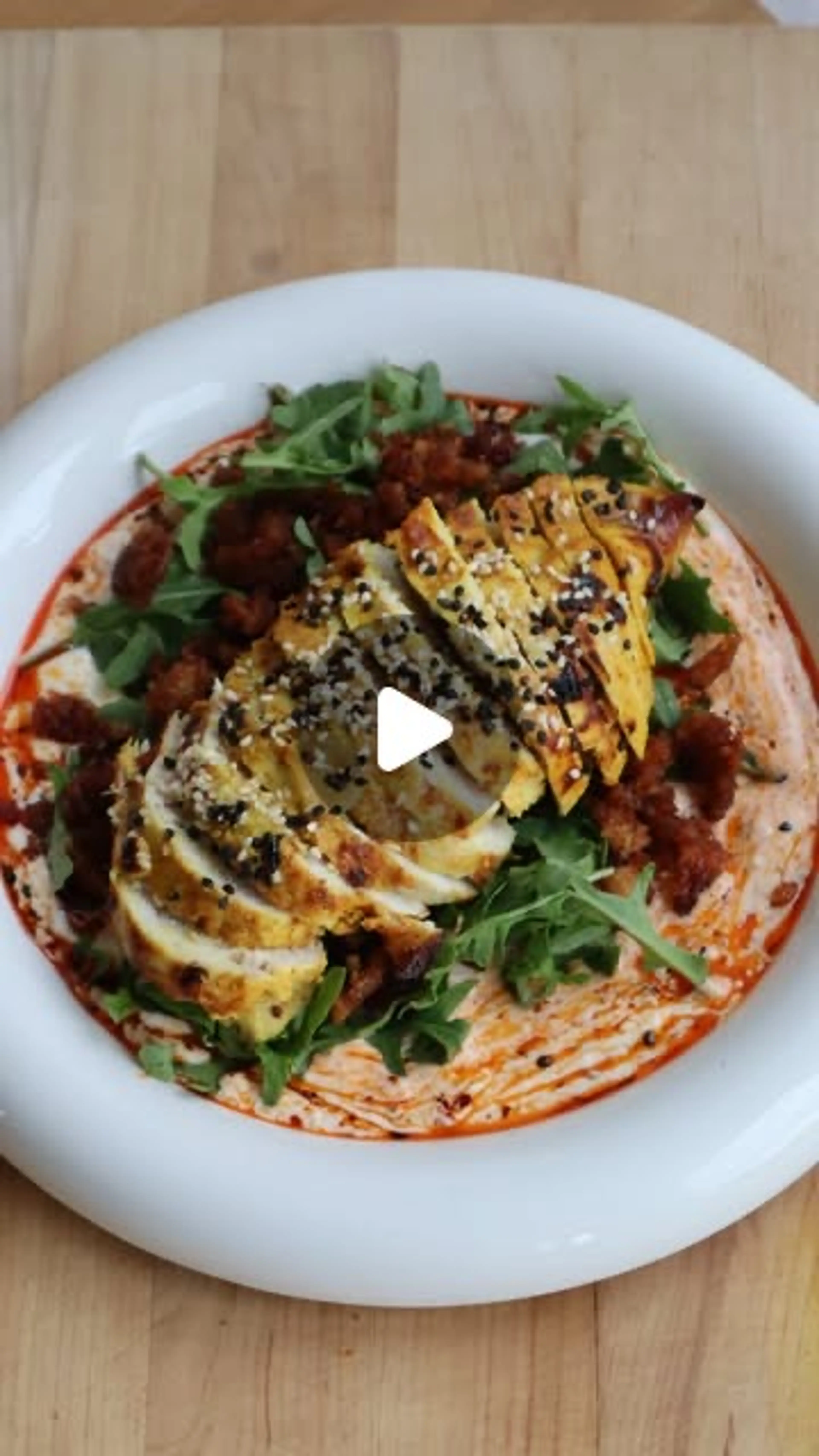 This Is Our Burnout Crispy Rice and Chicken Bowl & It Is a T