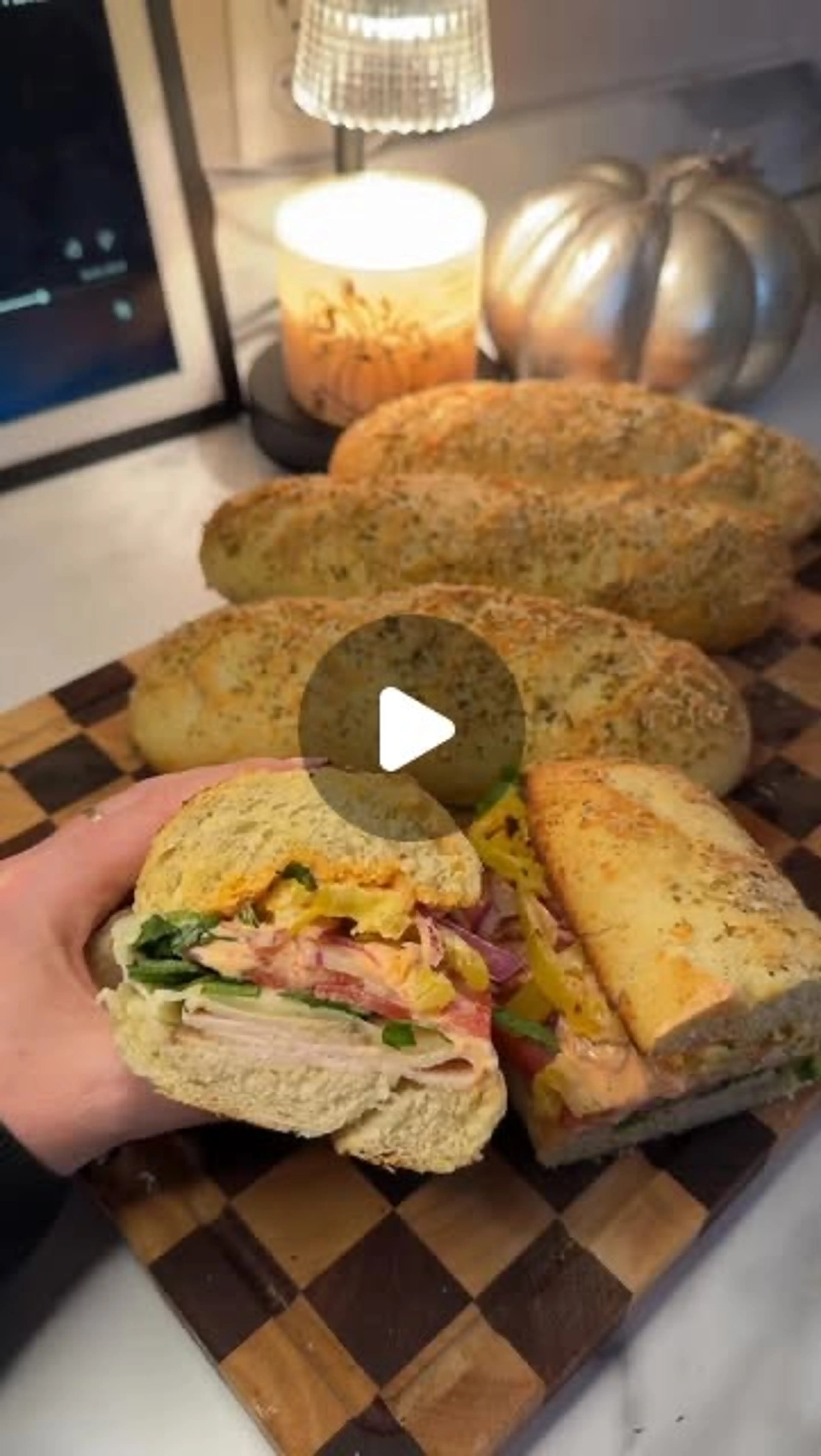 Italian Herb and Cheese Sub Rolls