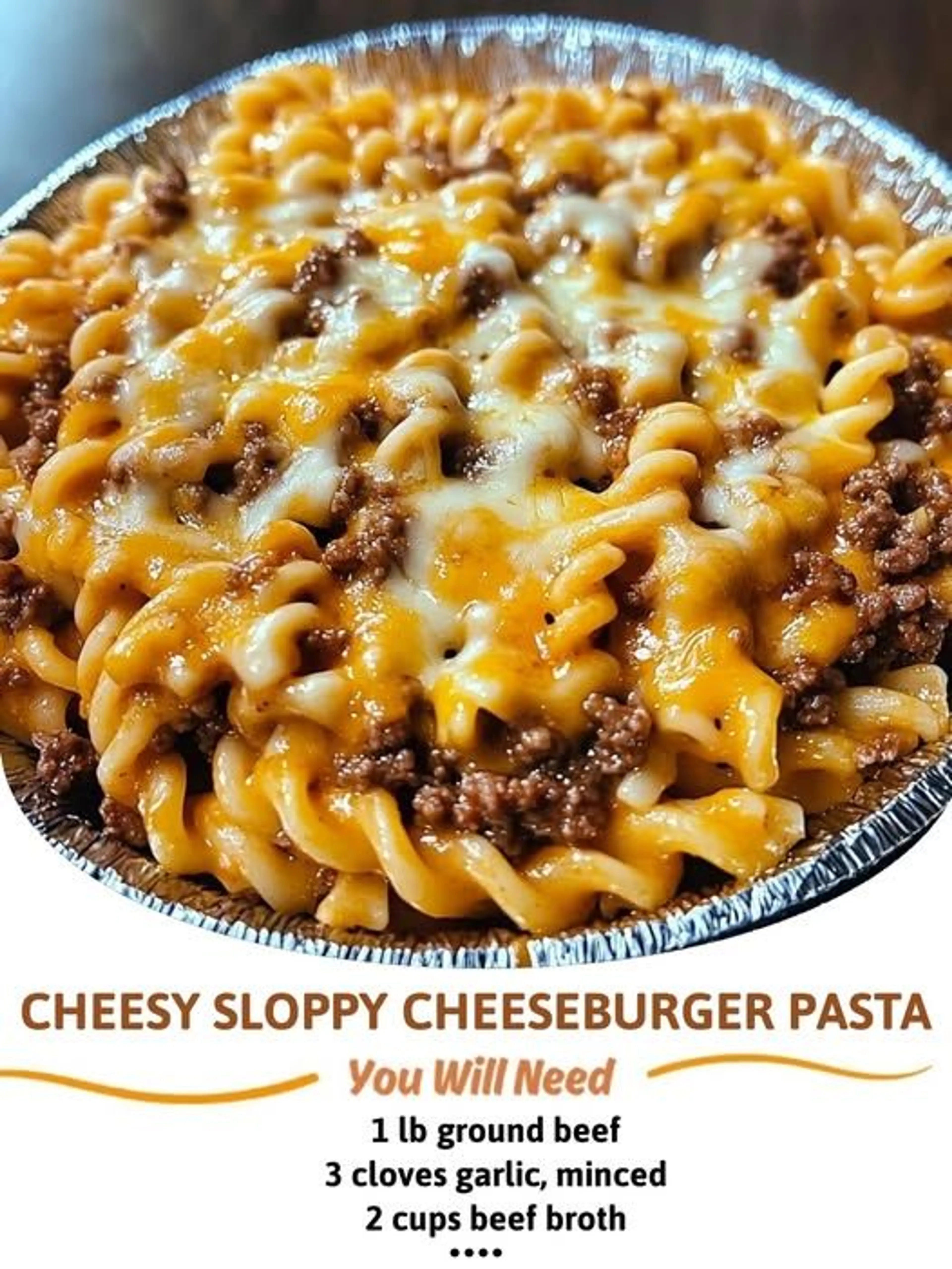 Cheesy Sloppy Cheeseburger Pasta