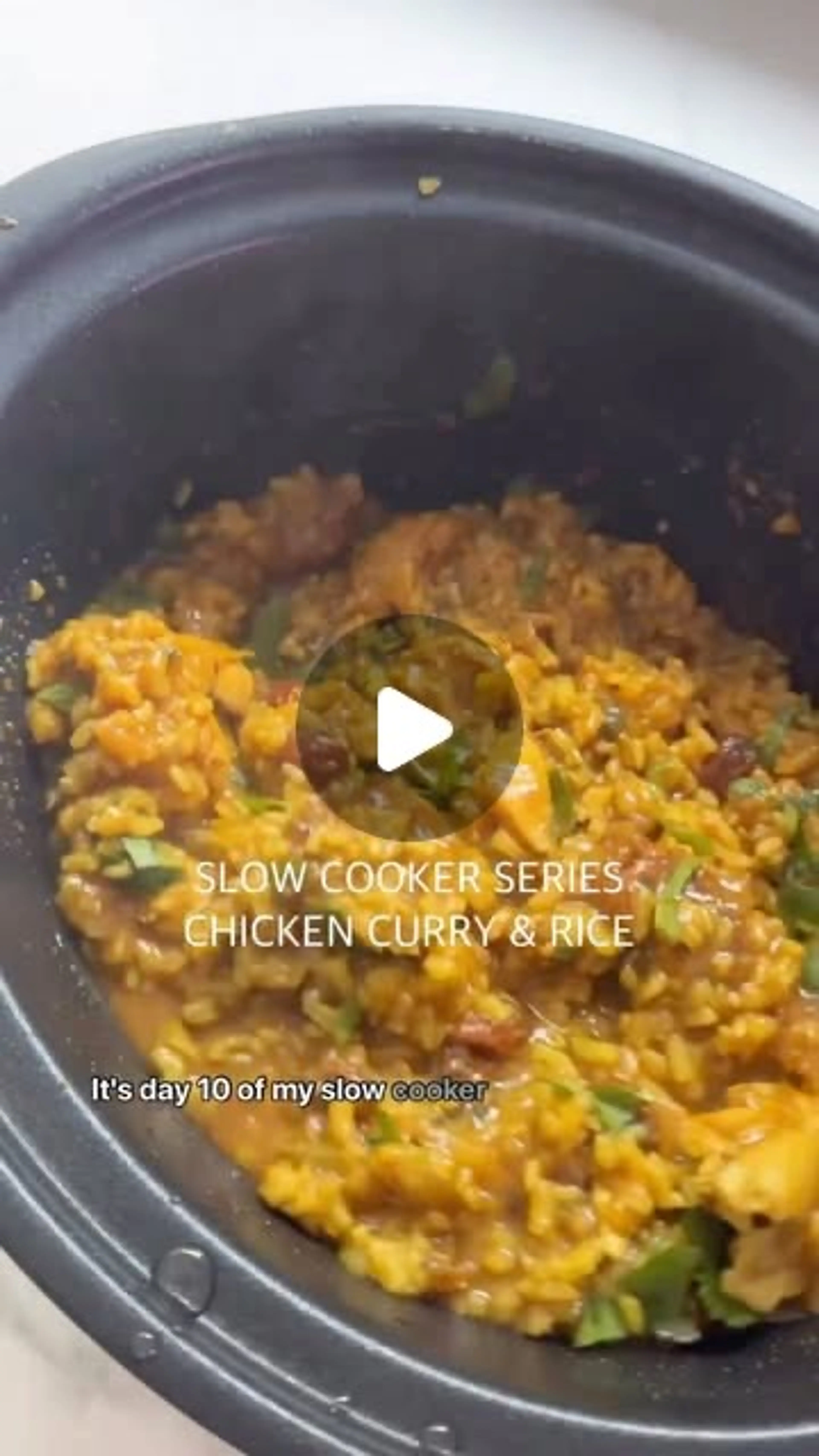 Slow Cooker Curry Chicken & Rice
