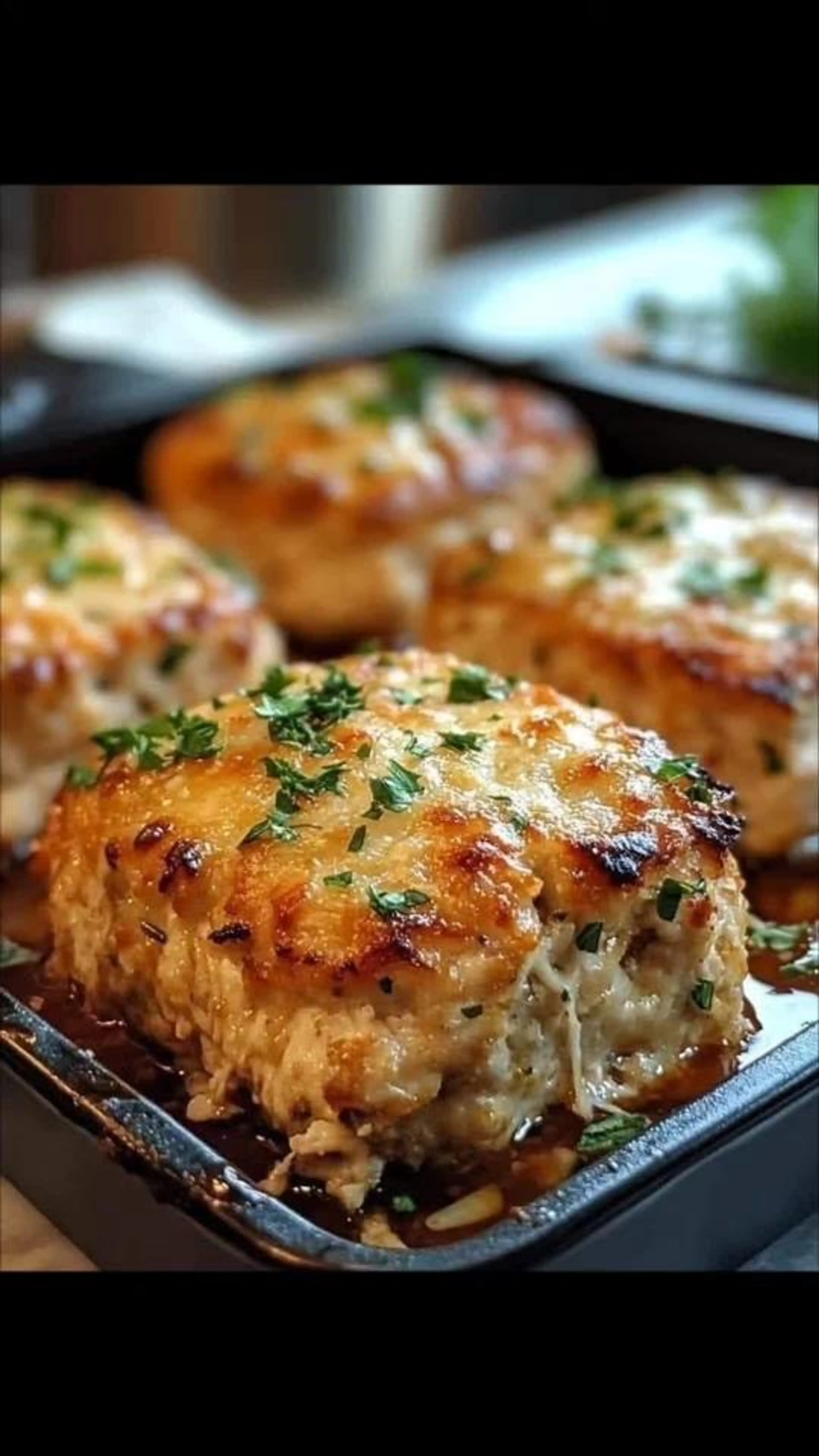 Garlic Parmesan Chicken Meatloaves