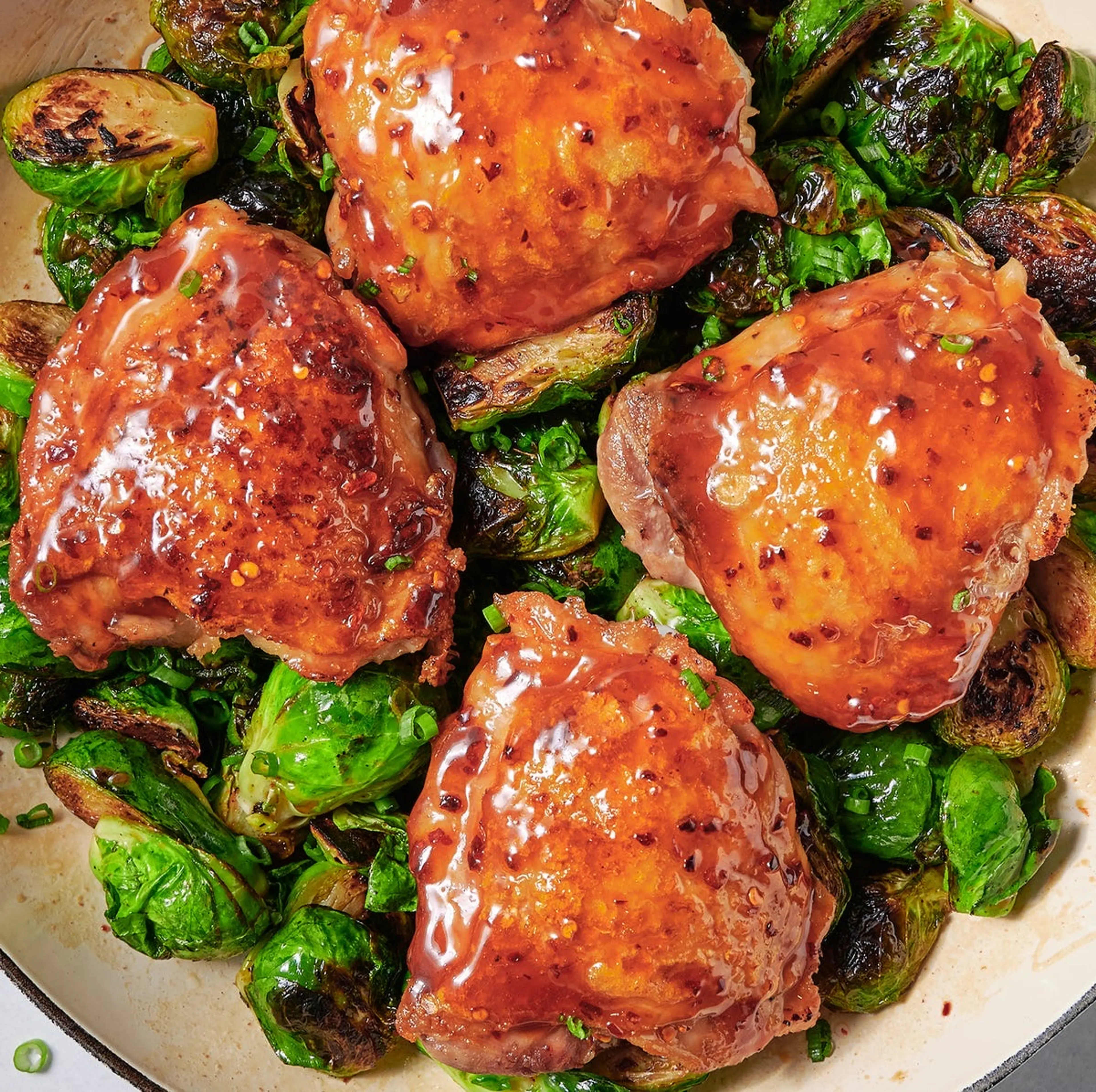 Hot Honey Chicken & Brussels Sprouts