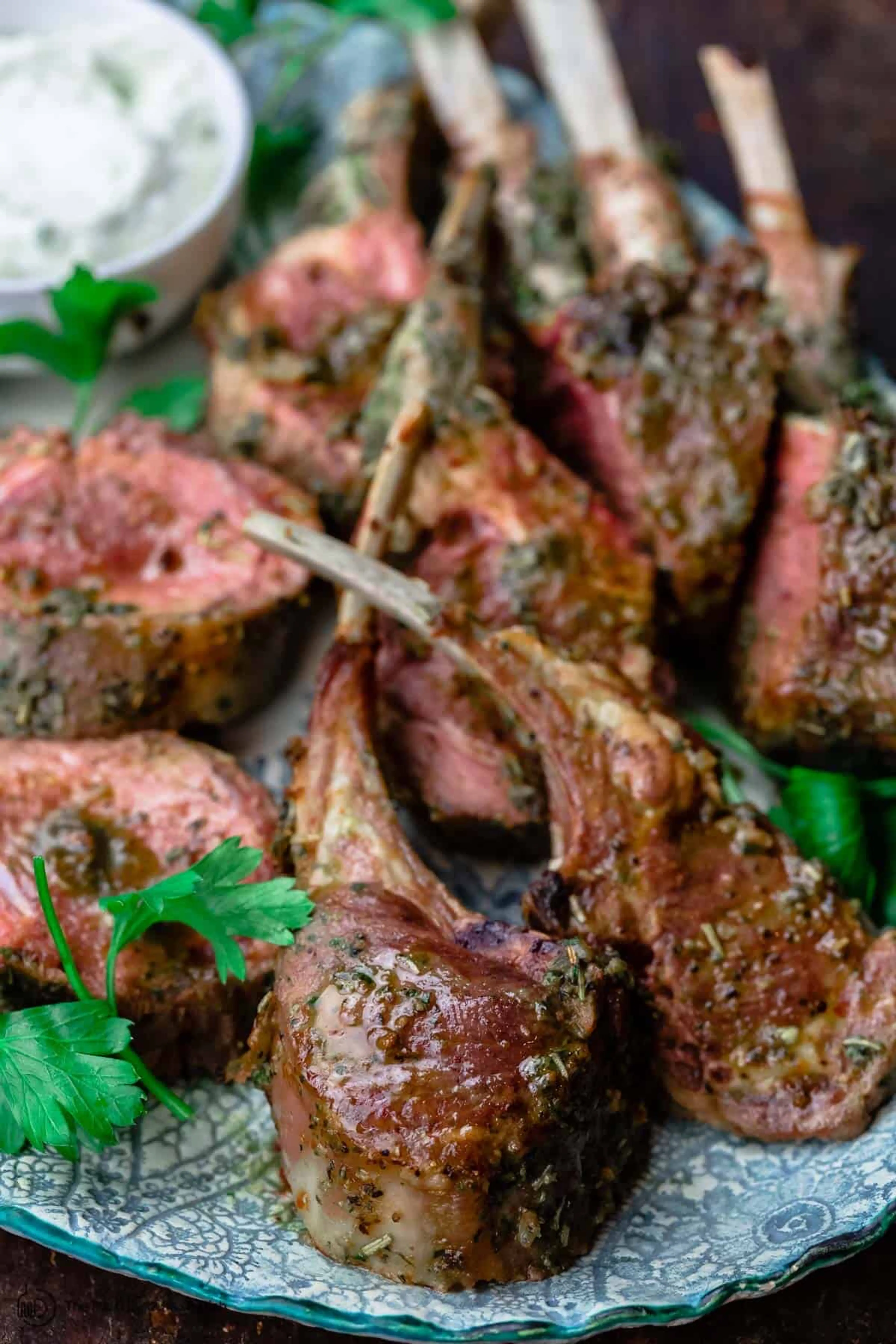 Roast Rack of Lamb with Garlic and Herbs