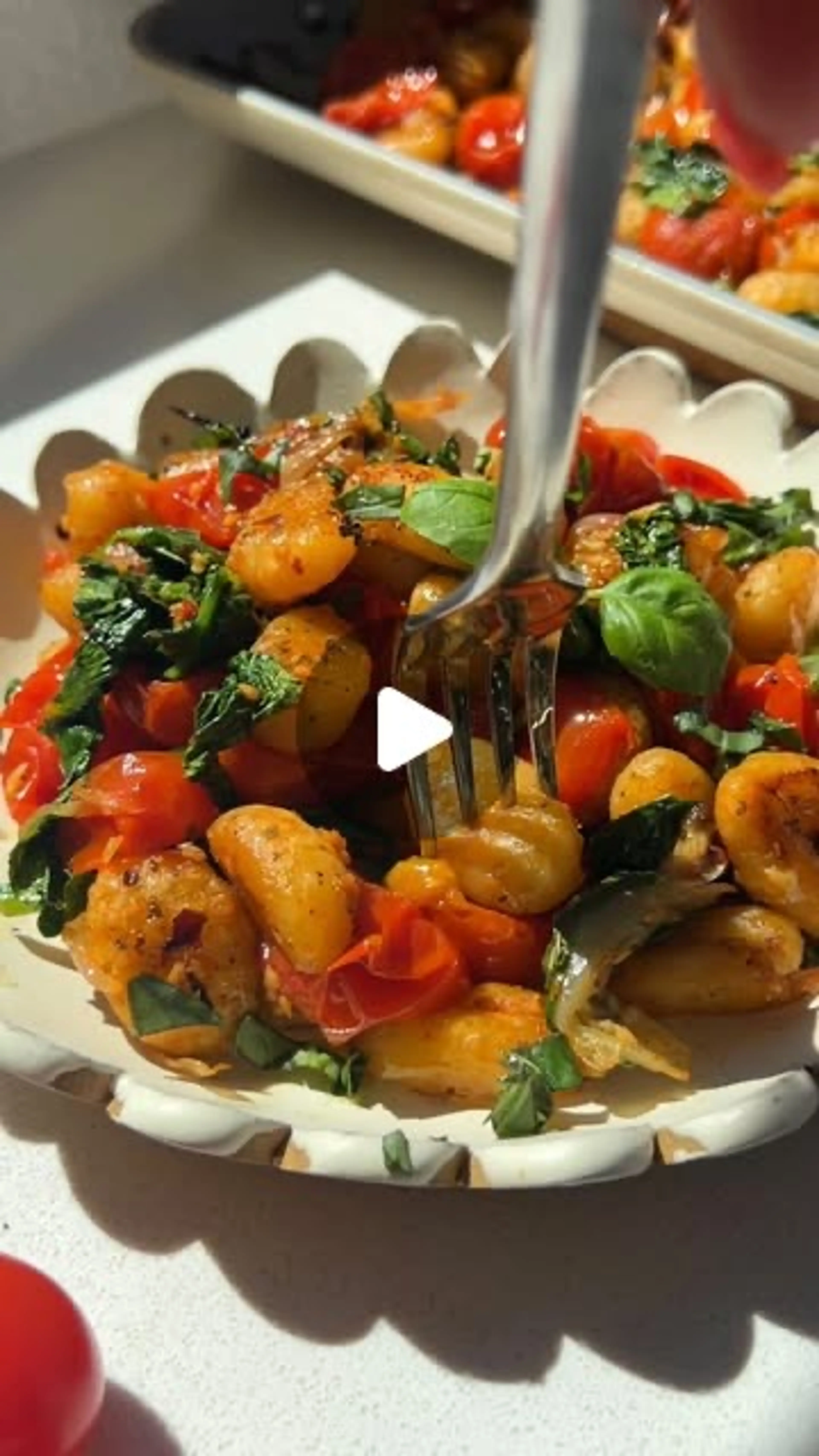 Sheet Pan Gnocchi with Tomatoes
