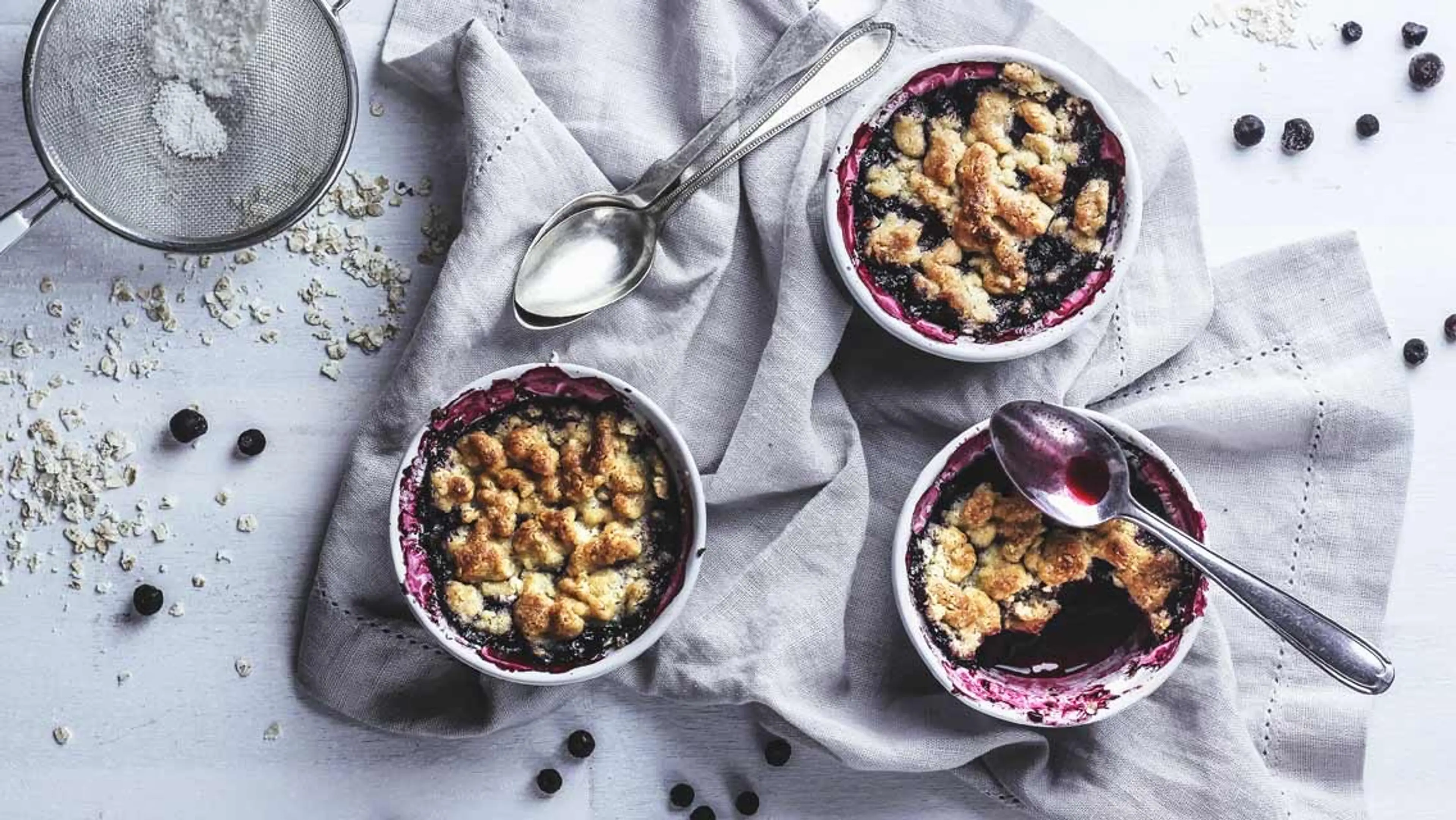 Apfel-Heidelbeer-Crumble