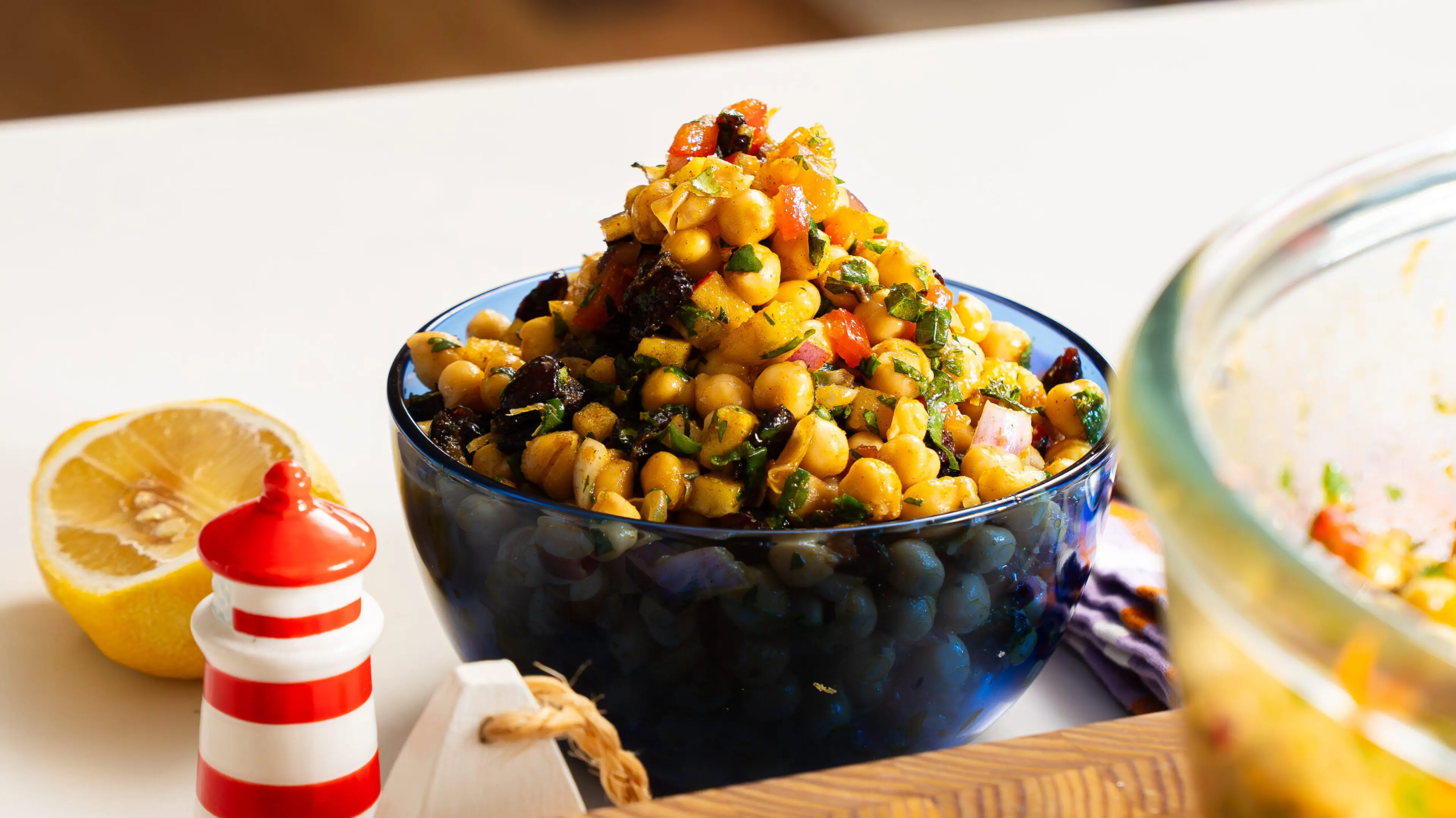 Moroccan spiced chickpea salad