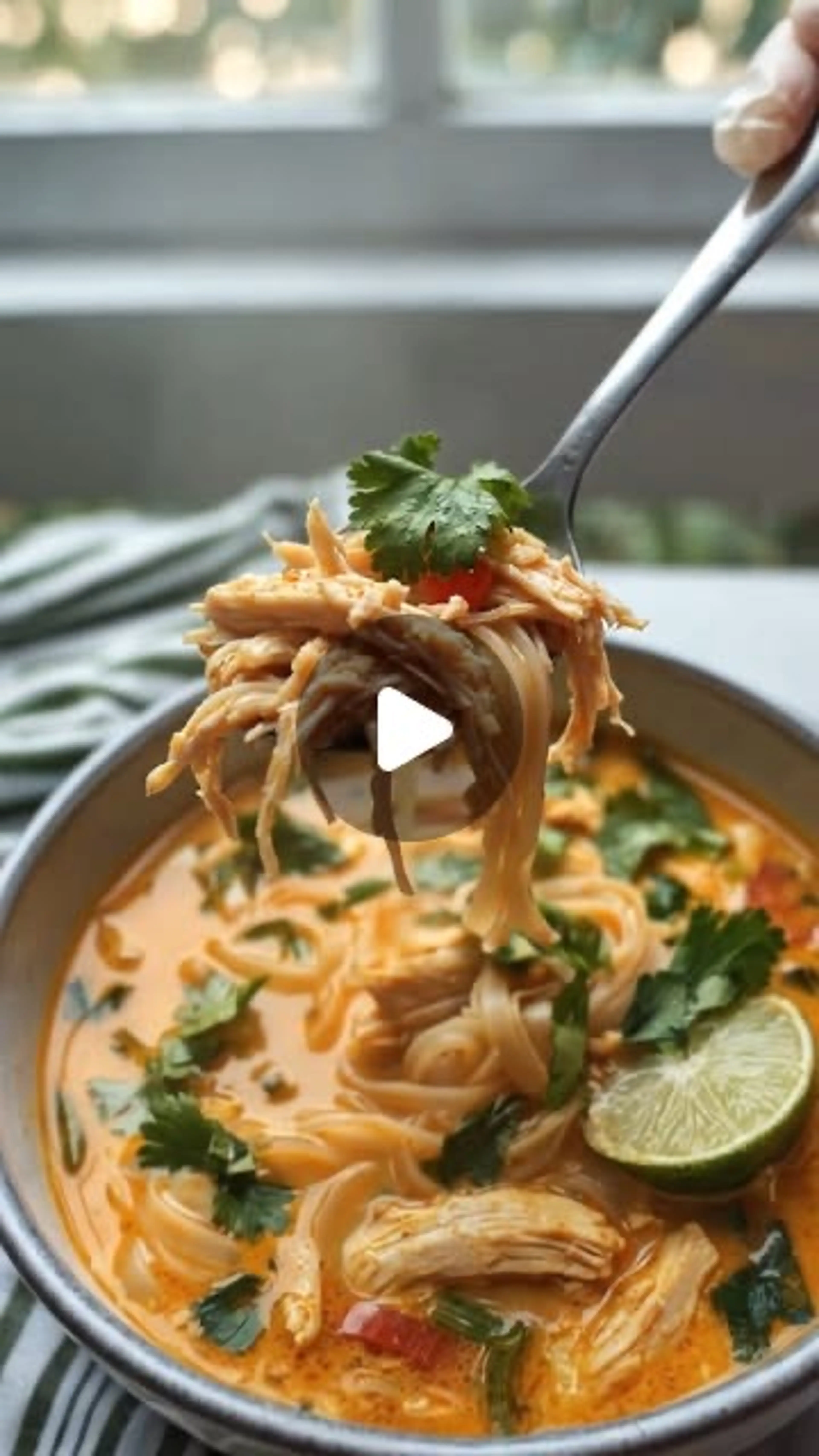 Creamy Thai Coconut Chicken Curry Soup