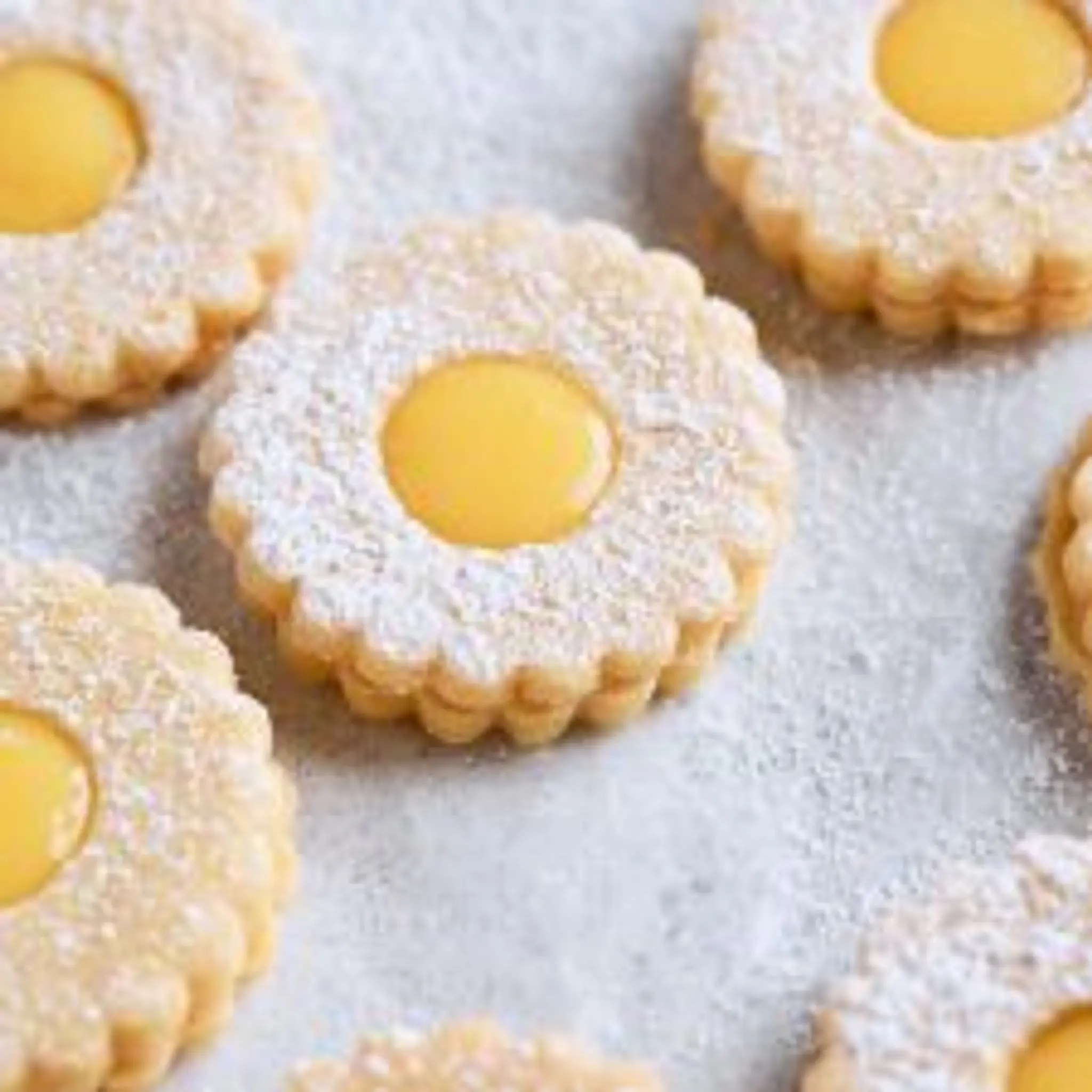 Citrus Curd Linzer Cookies