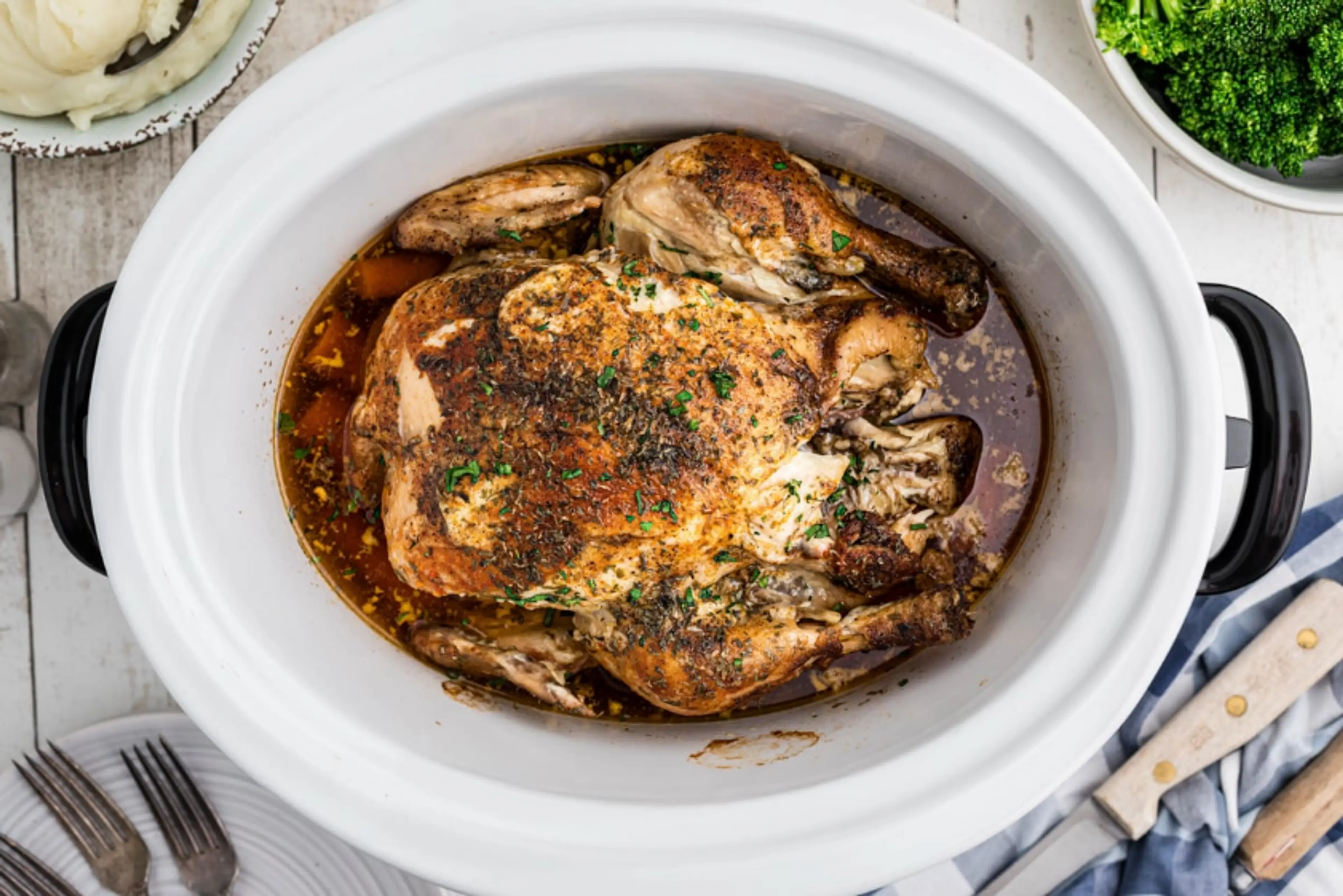 Slow Cooker Whole Chicken with Mayo