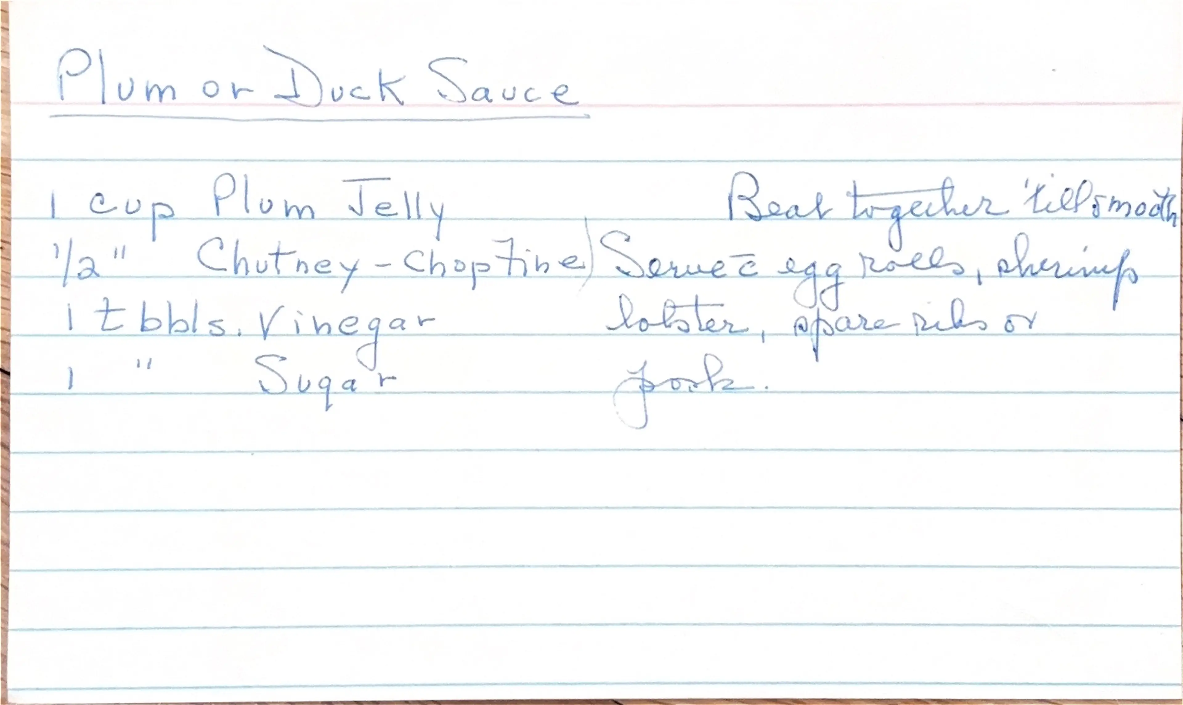 Plum Or Duck Sauce