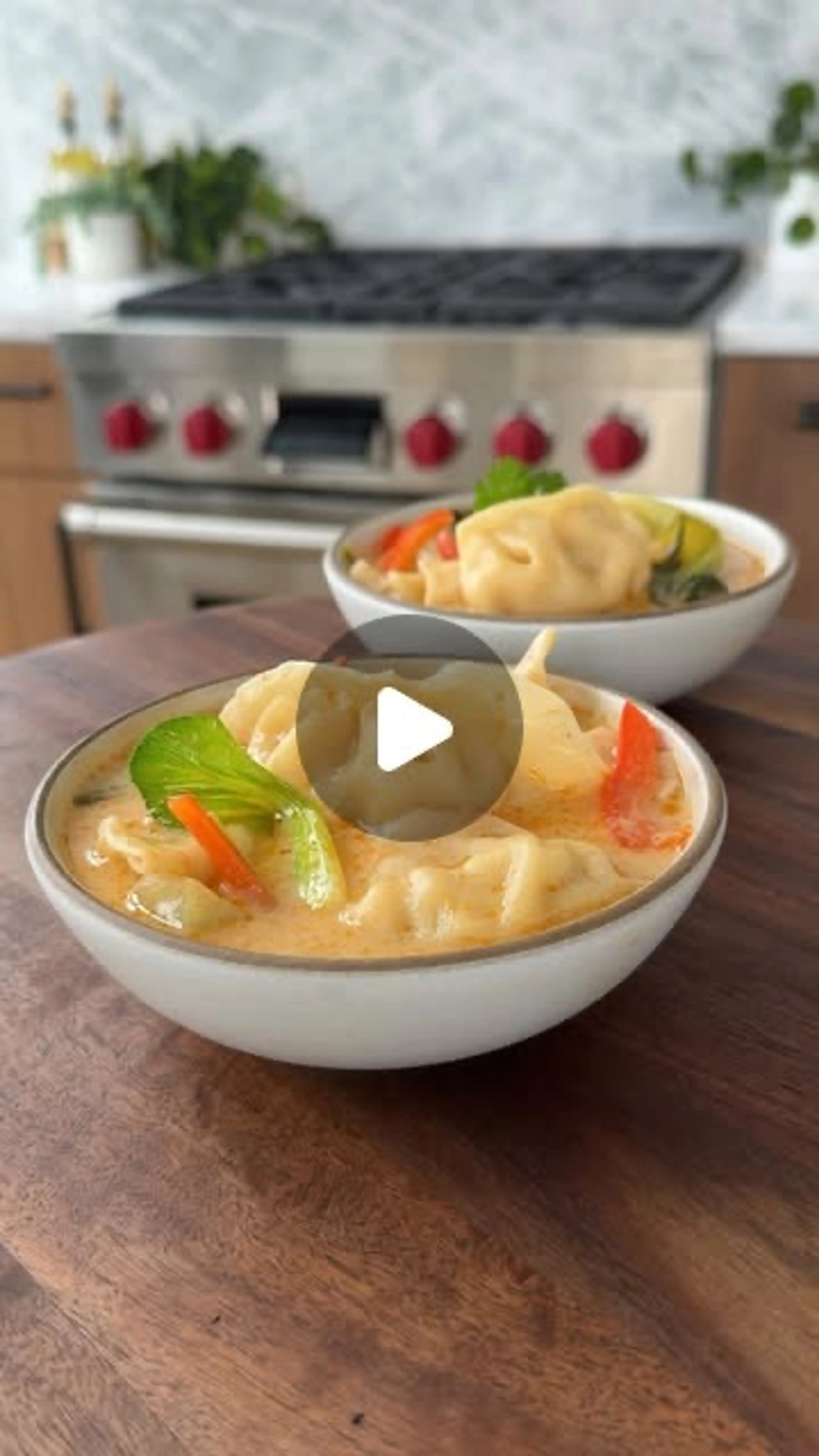 Thai Red Curry Dumpling Soup
