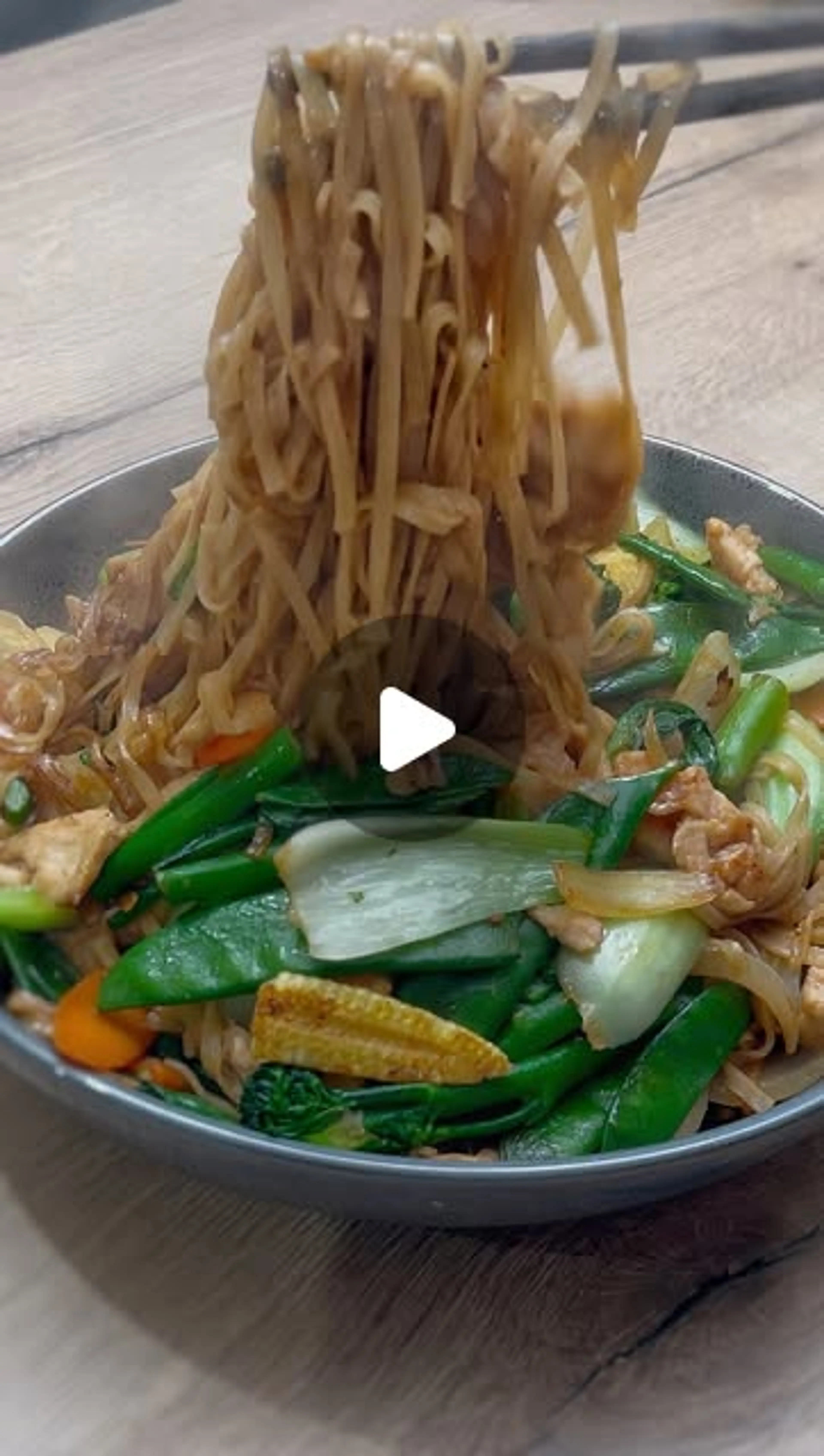 Asian Chicken Stirfry With Noodles