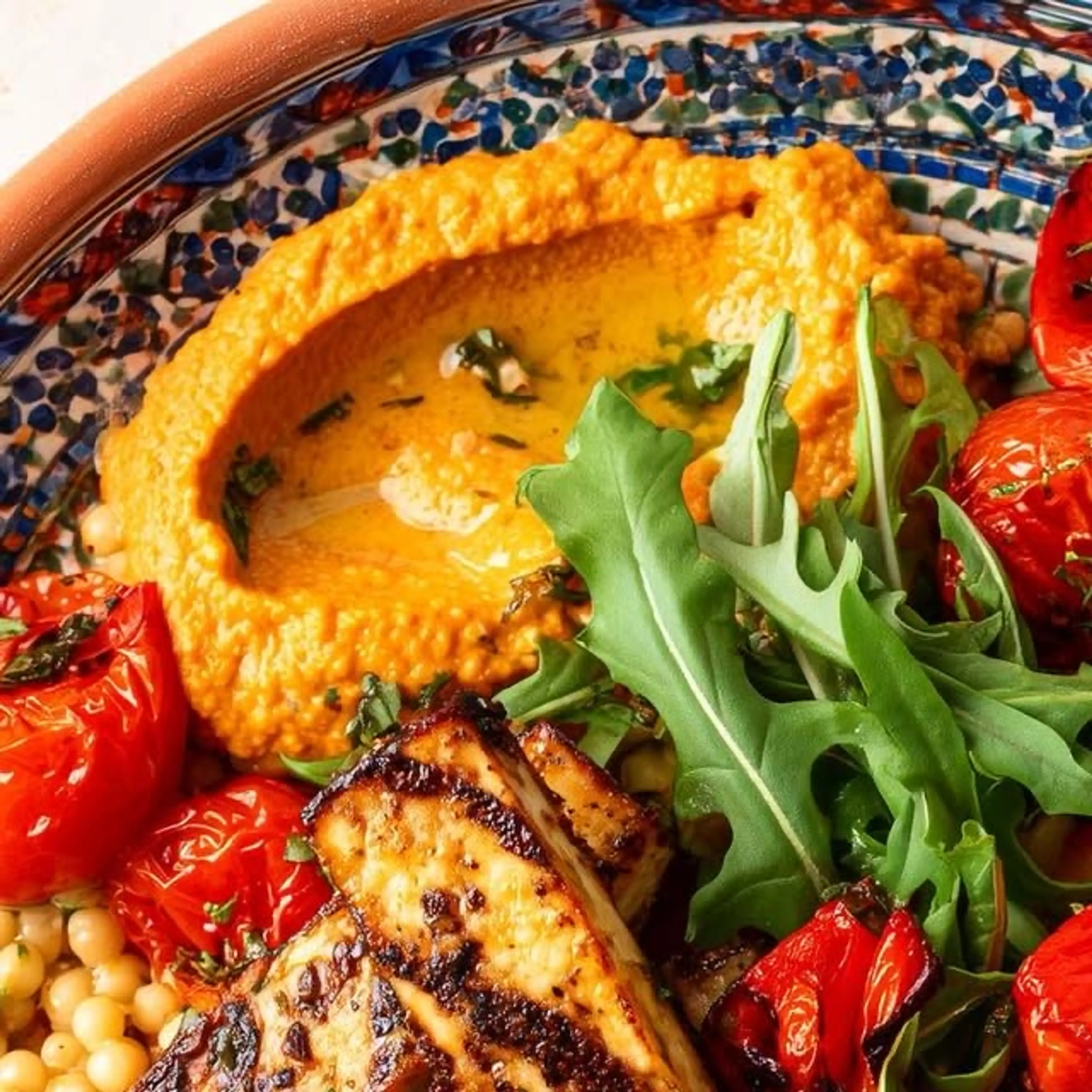 Roasted Mediterranean Smoky Tofu Bowl