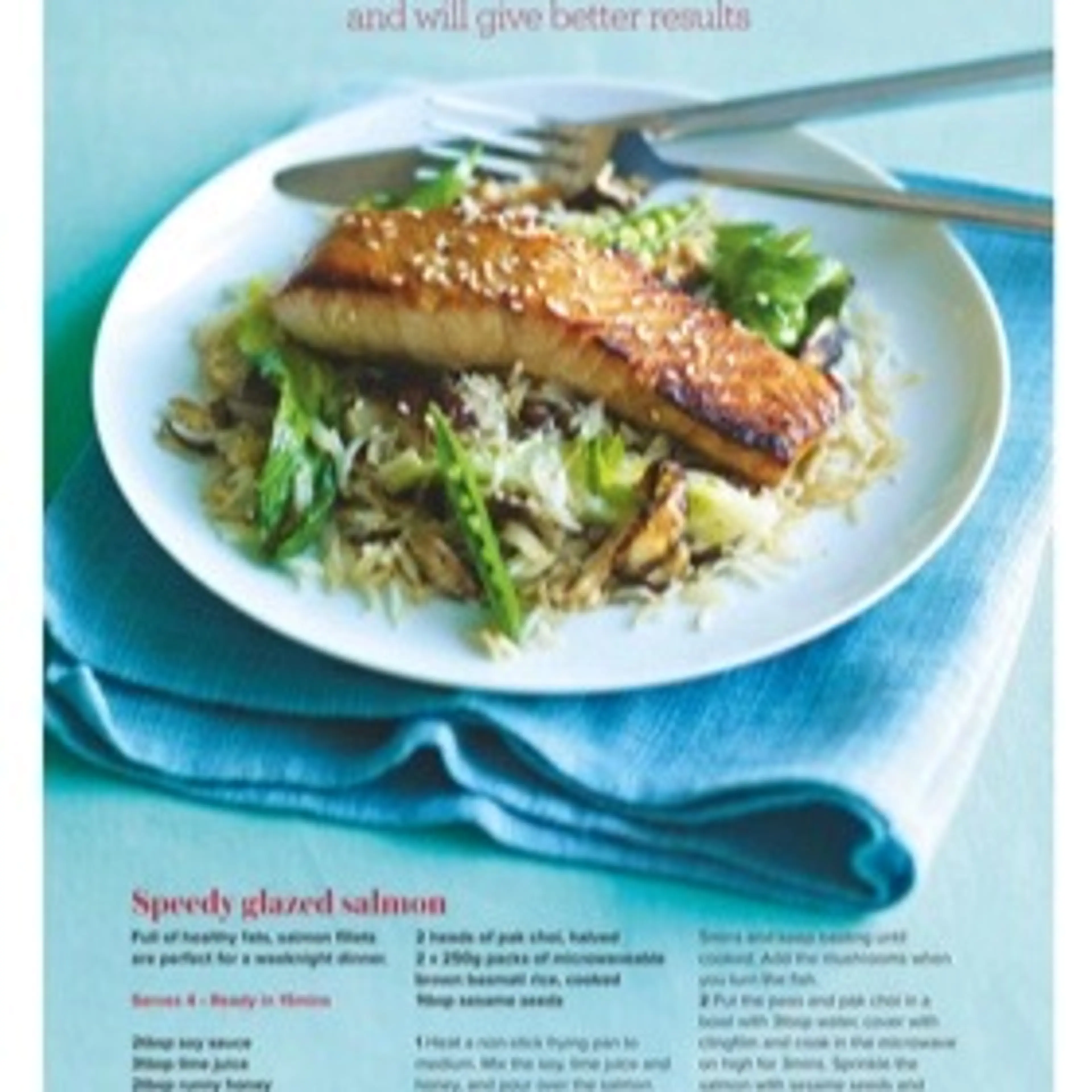 Speedy glazed salmon