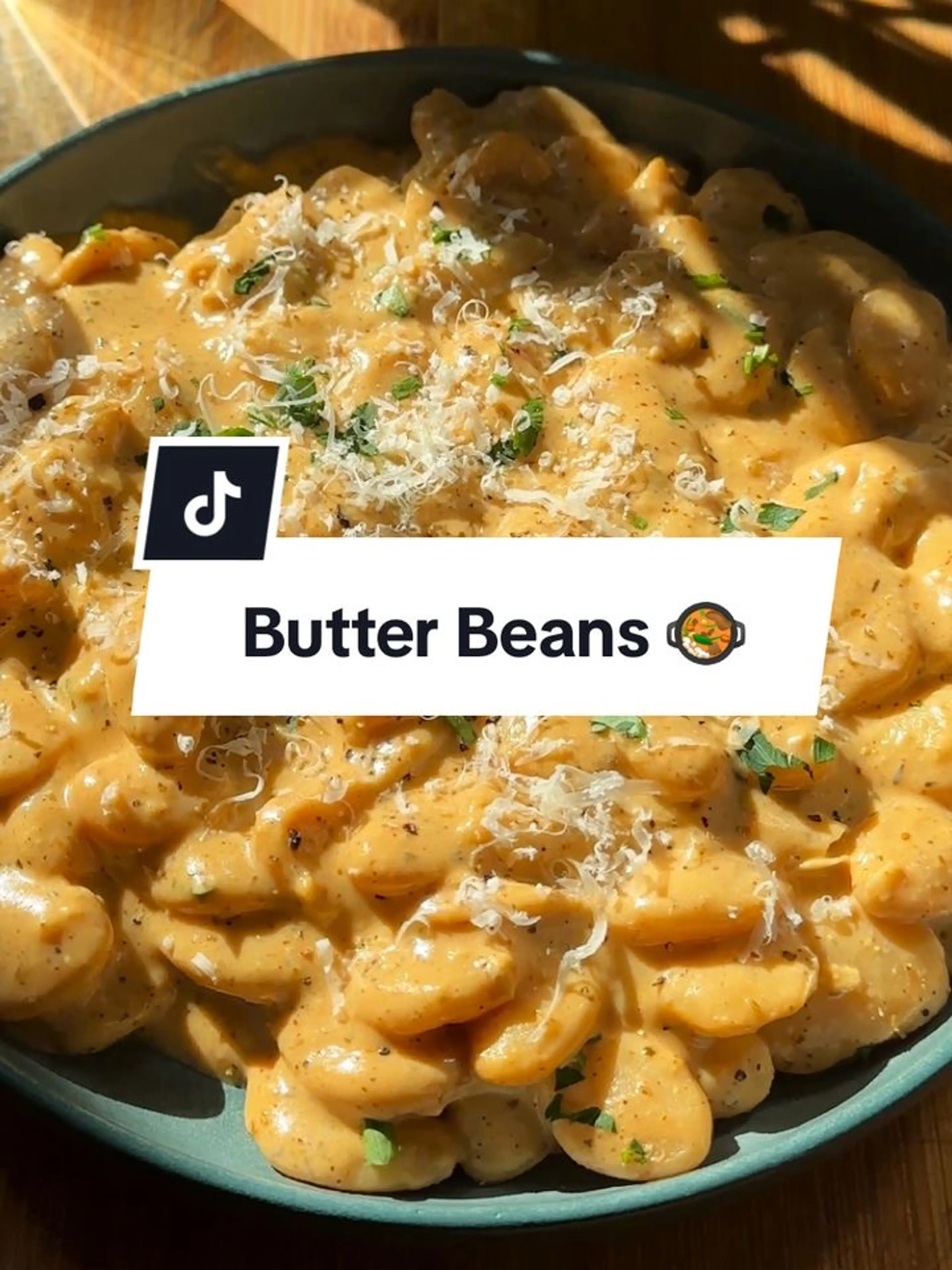 Garlic Parmesan butter beans