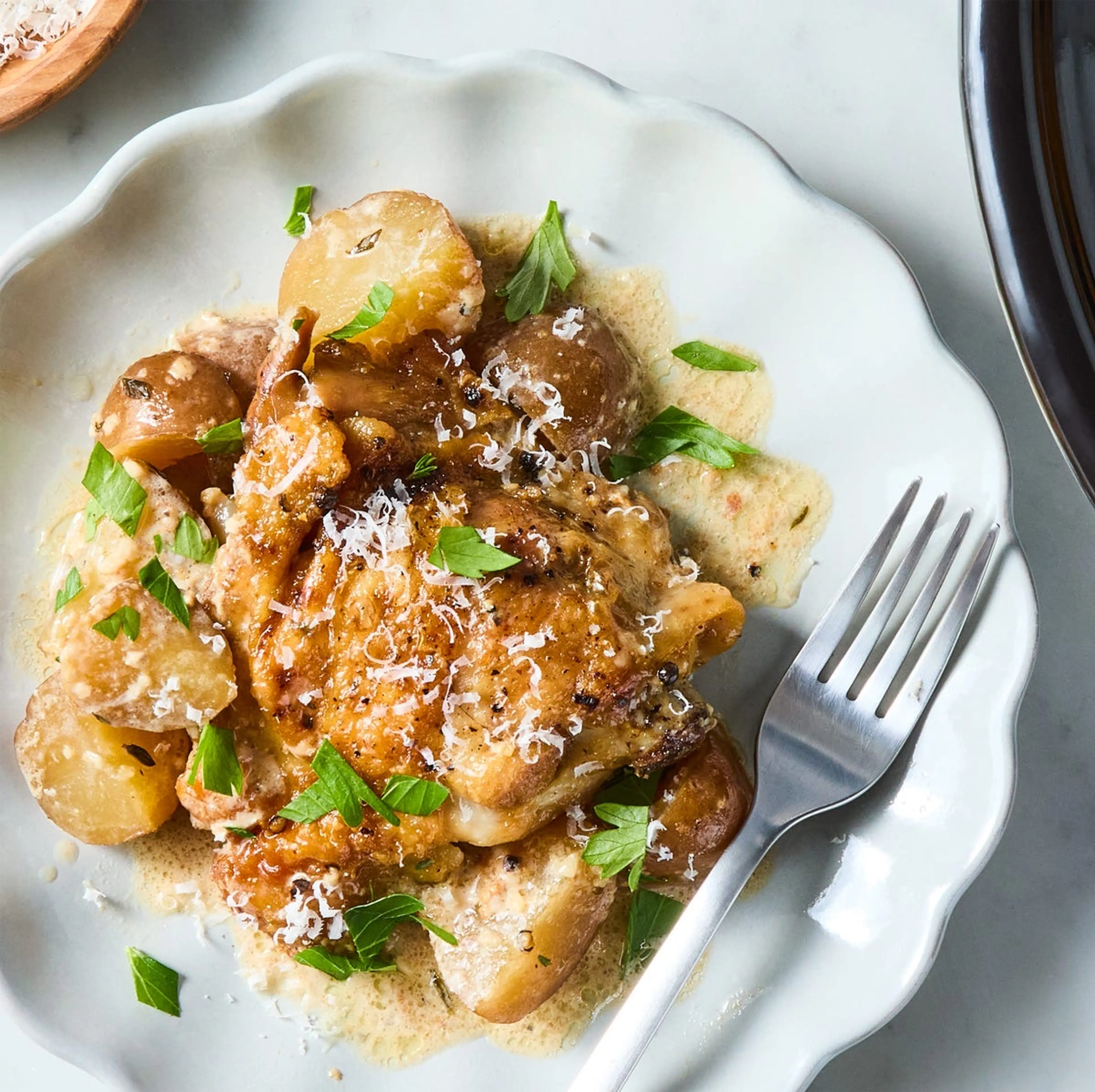 Slow-Cooker Garlic-Parmesan Chicken