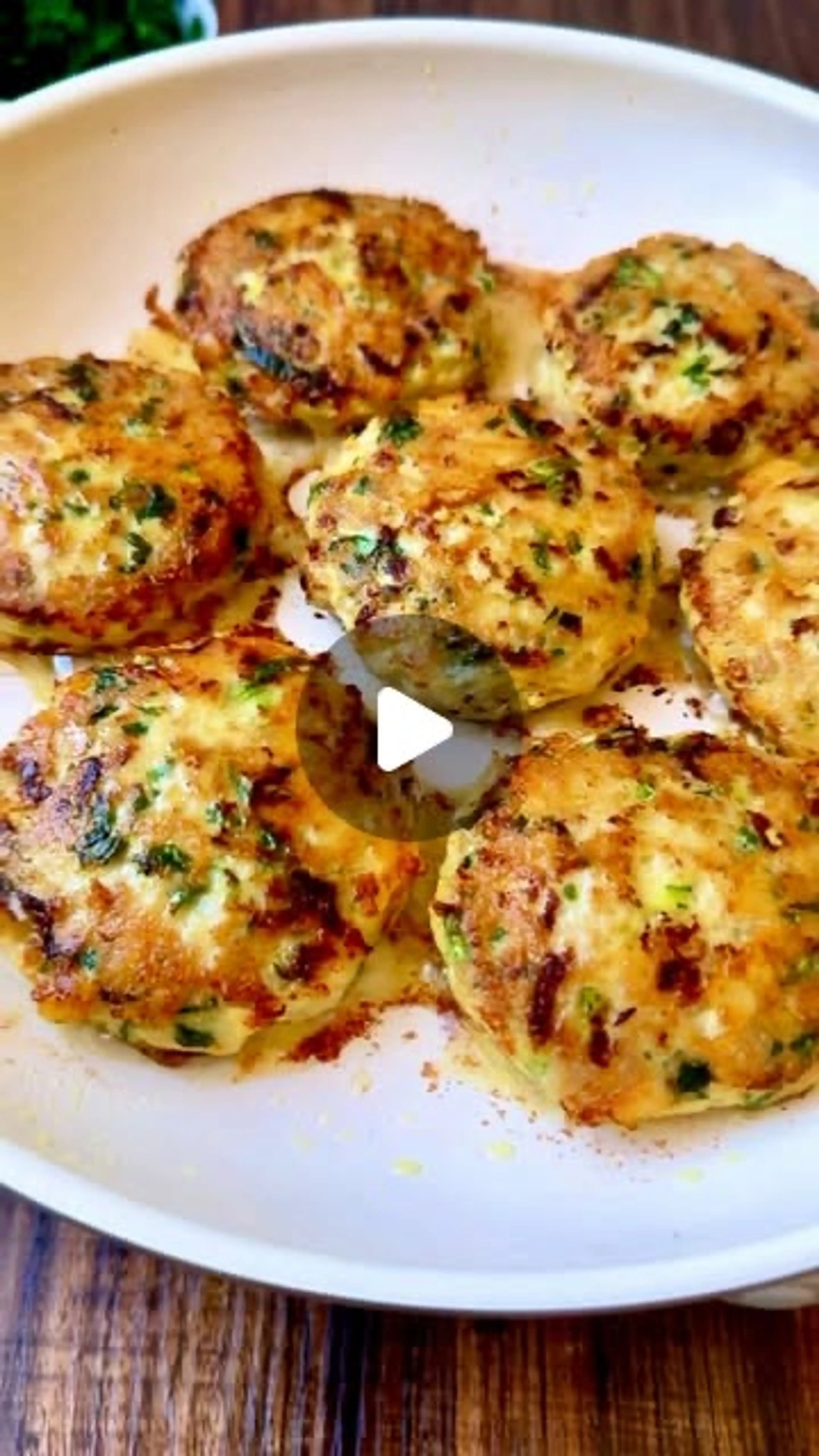Cheesy Zucchini Chicken Fritters