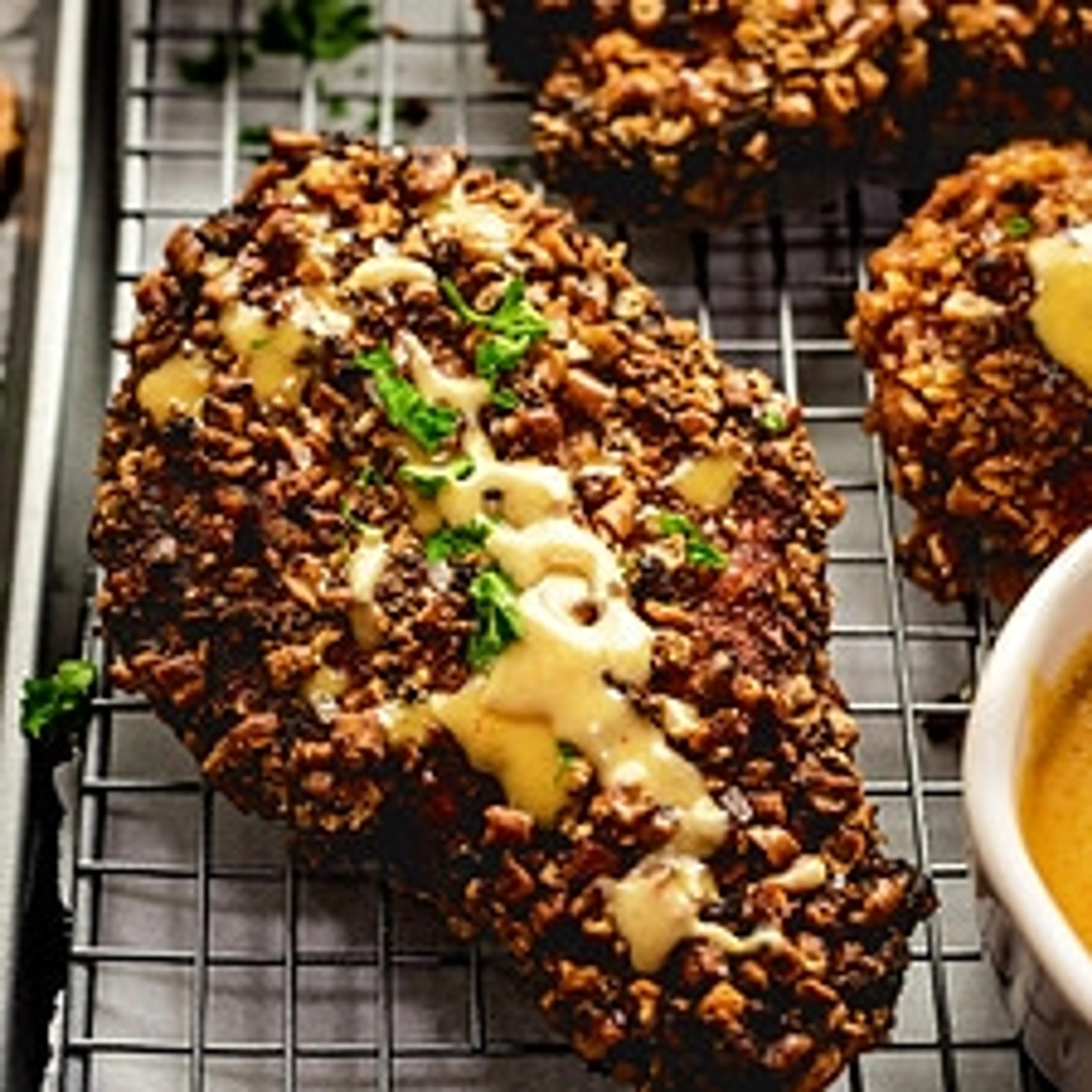 Pretzel Crusted Chicken with Honey Mustard Sauce