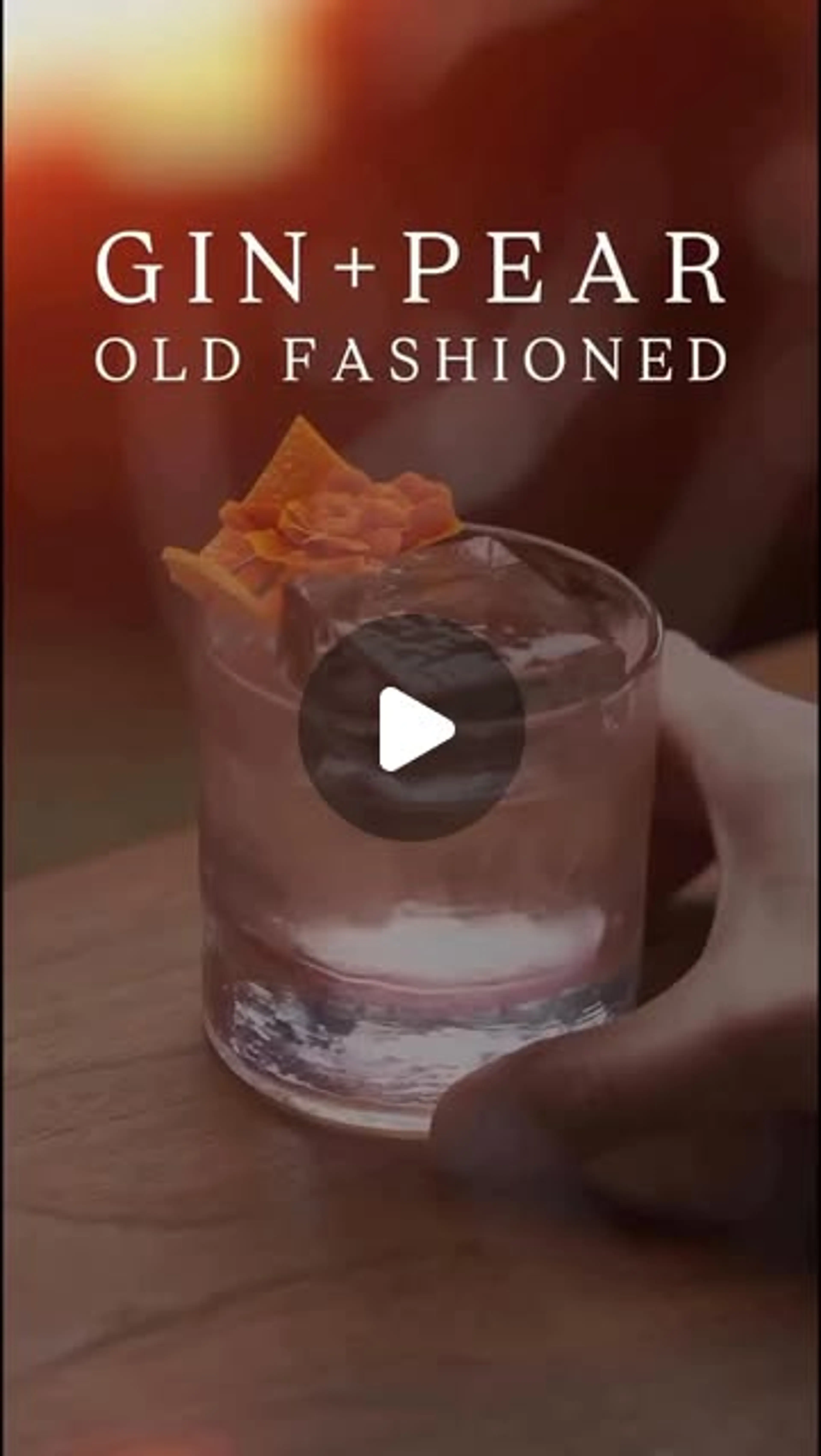 Gin + Pear Old Fashioned