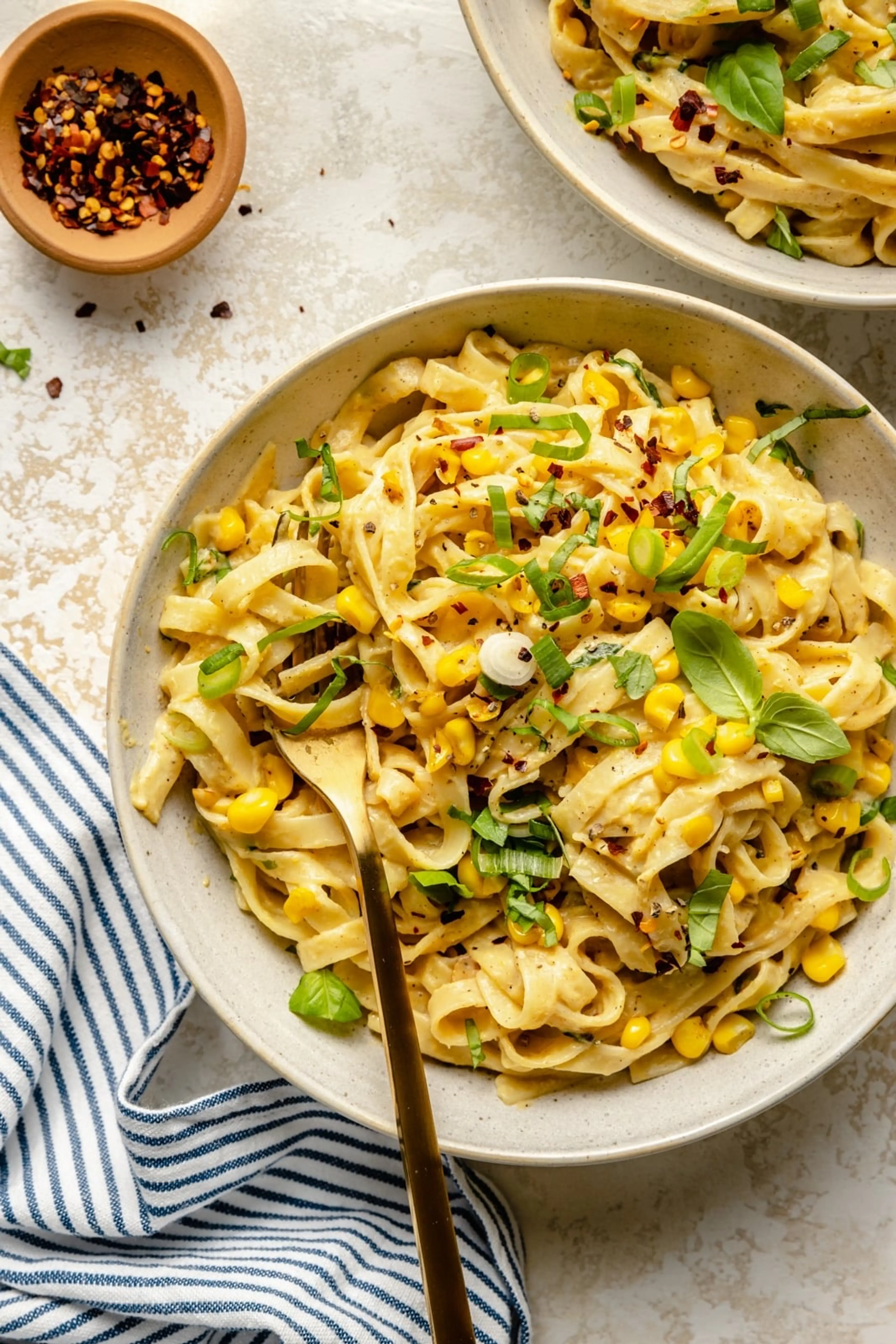 Creamy Sweet Corn & Brown Butter Ricotta Pasta
