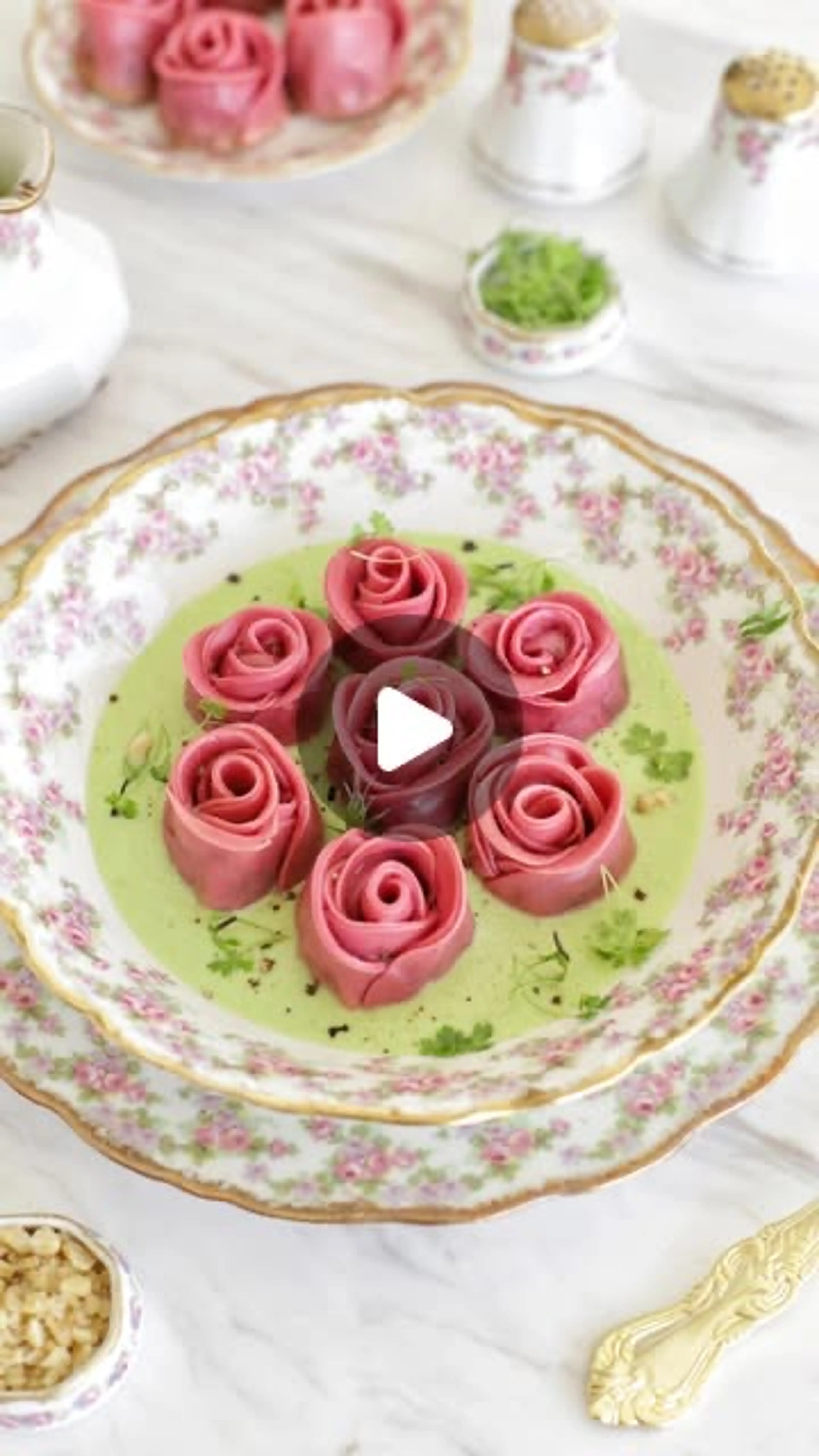 Rose-shaped Ravioli