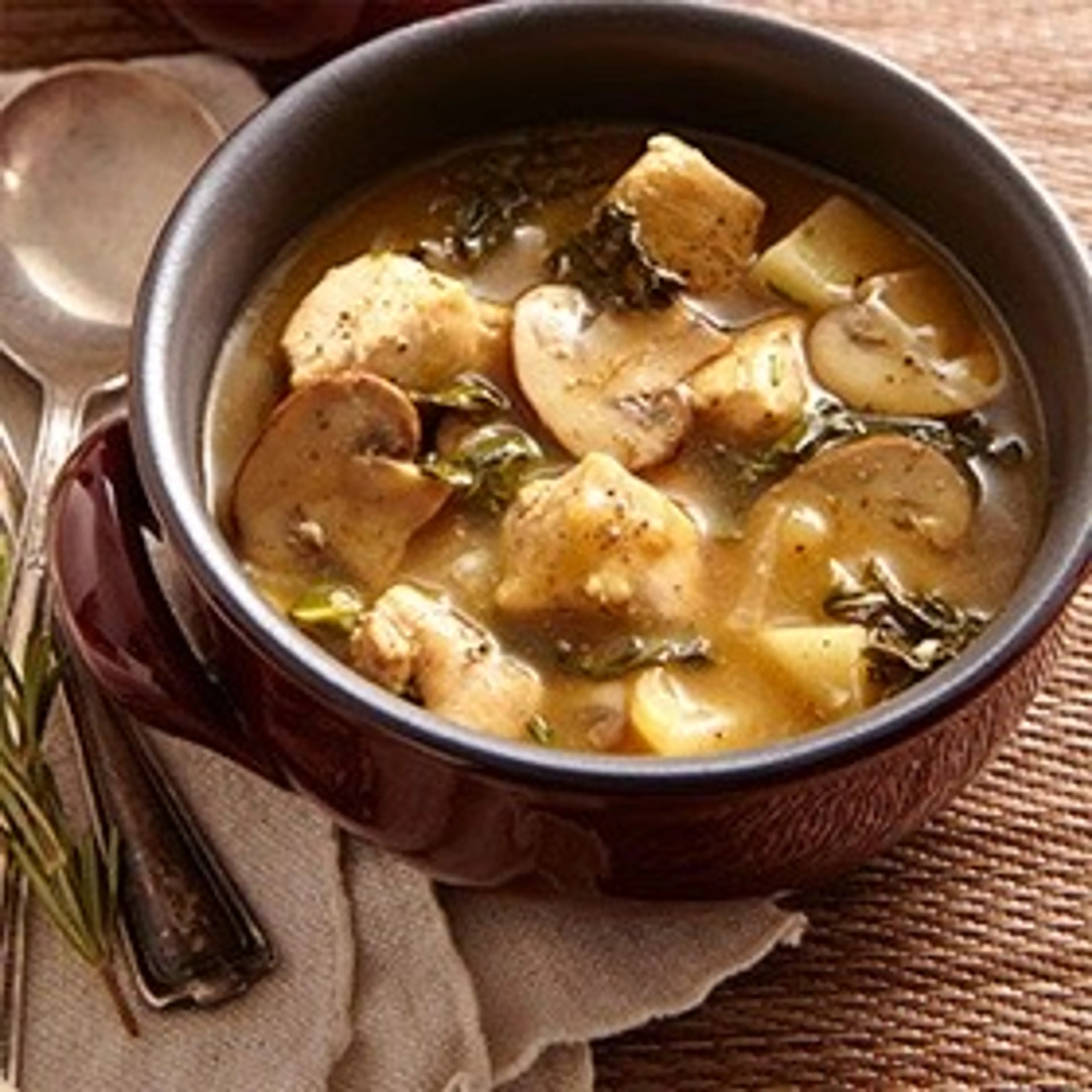 Chicken Stew with Turnips & Mushrooms