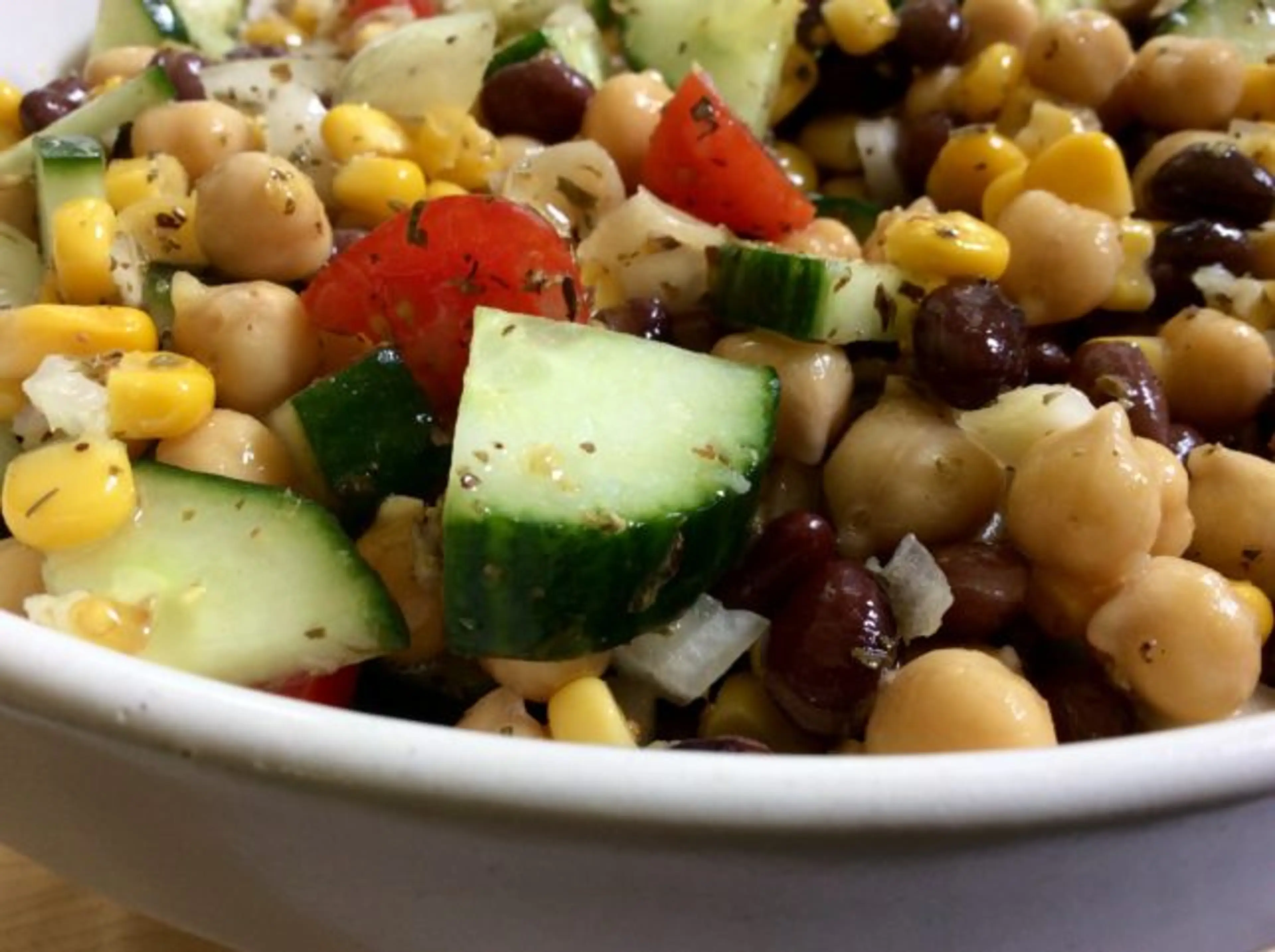 Chickpea and Black Bean Summer Salad