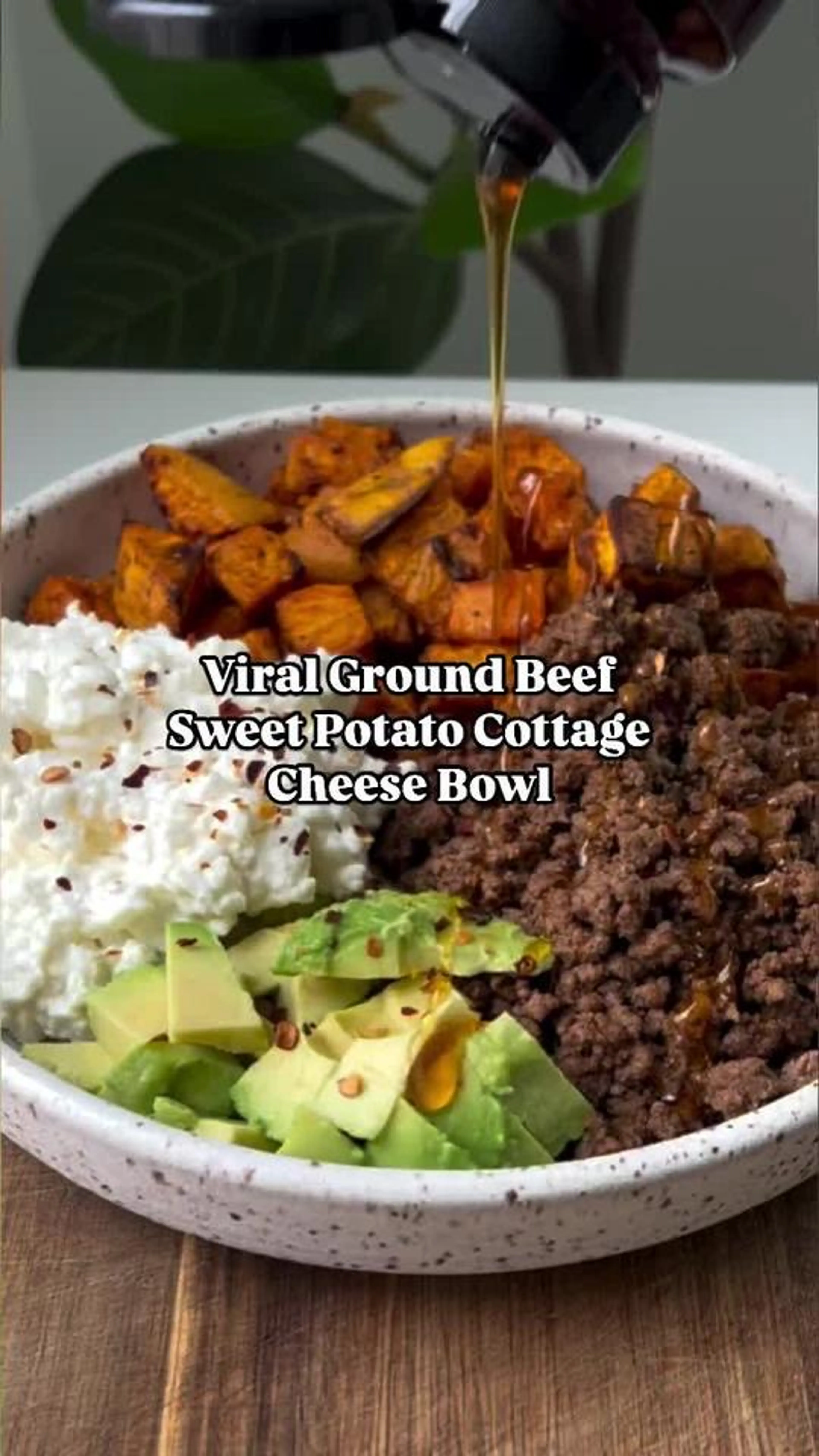 Viral Ground Beef Sweet Potato Cottage Cheese Bowl- What a M
