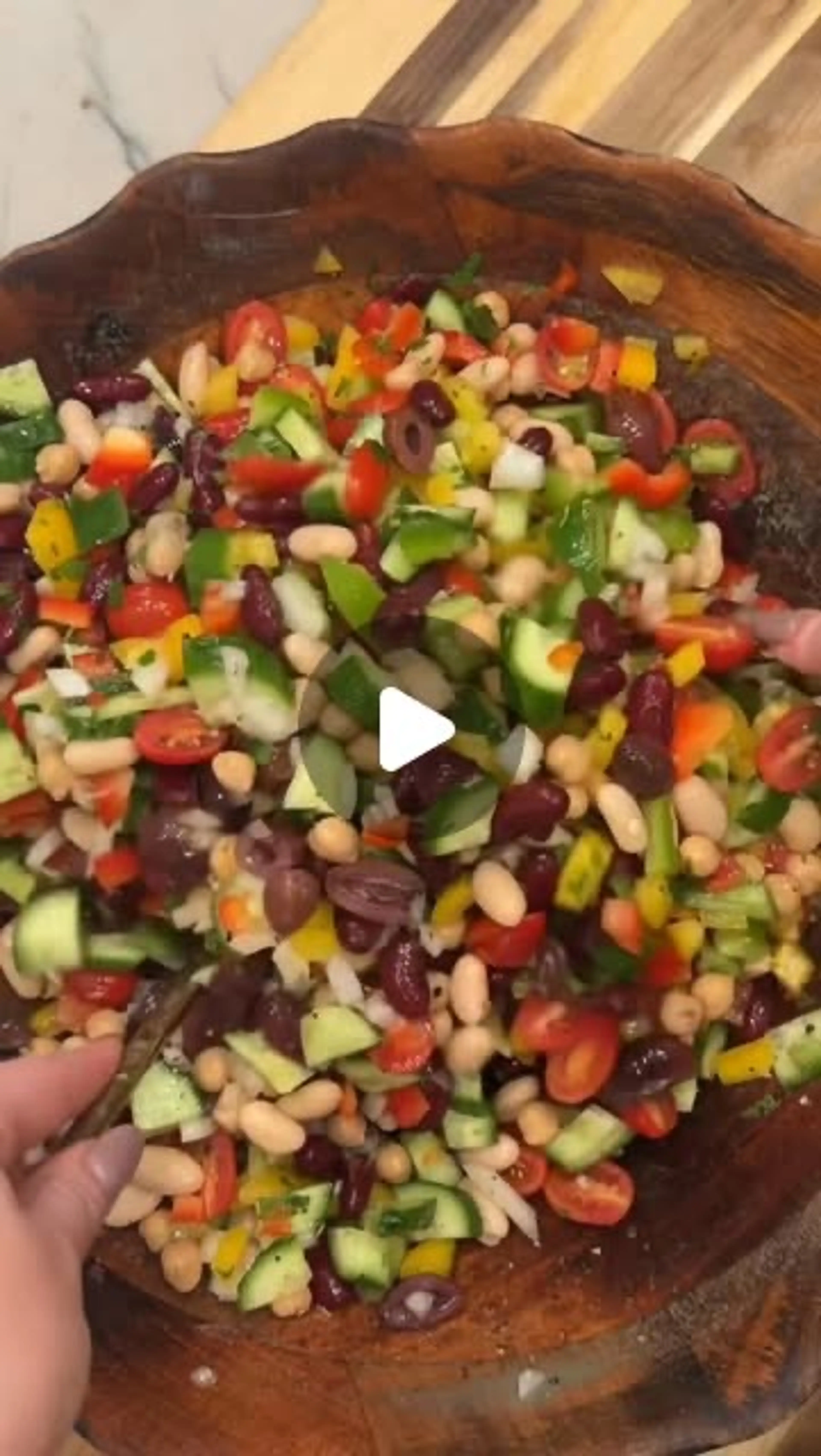 Mediterranean Dense Bean Salad