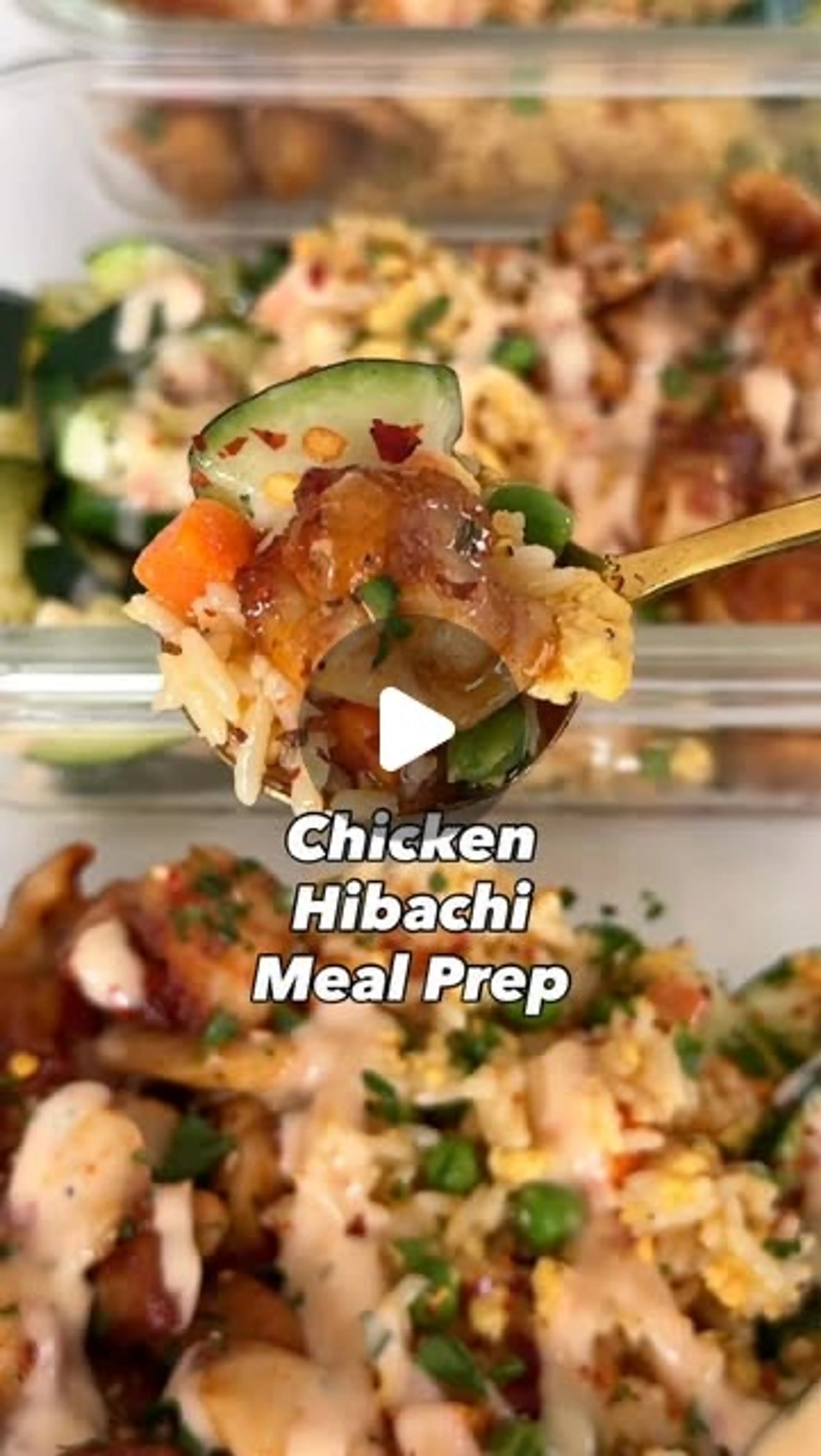 High Protein, Low Calorie Chicken Hibachi Meal Prep