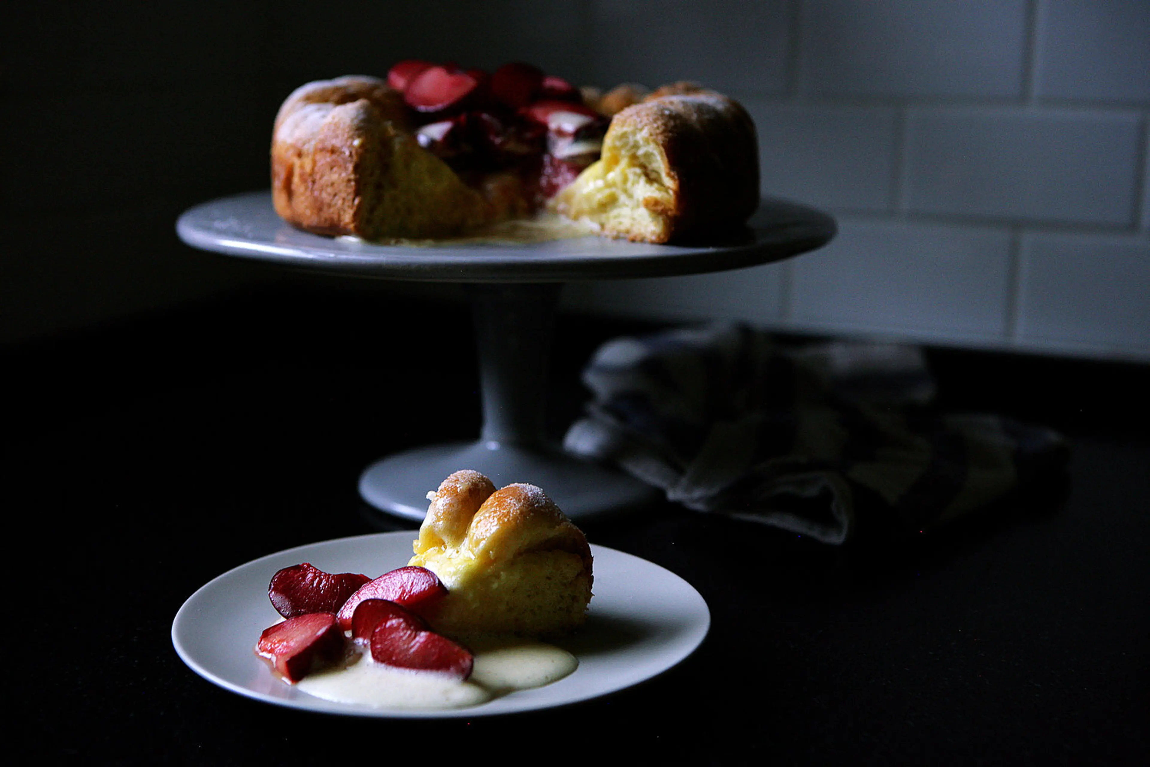 Crème Fraiche Brioche Tart