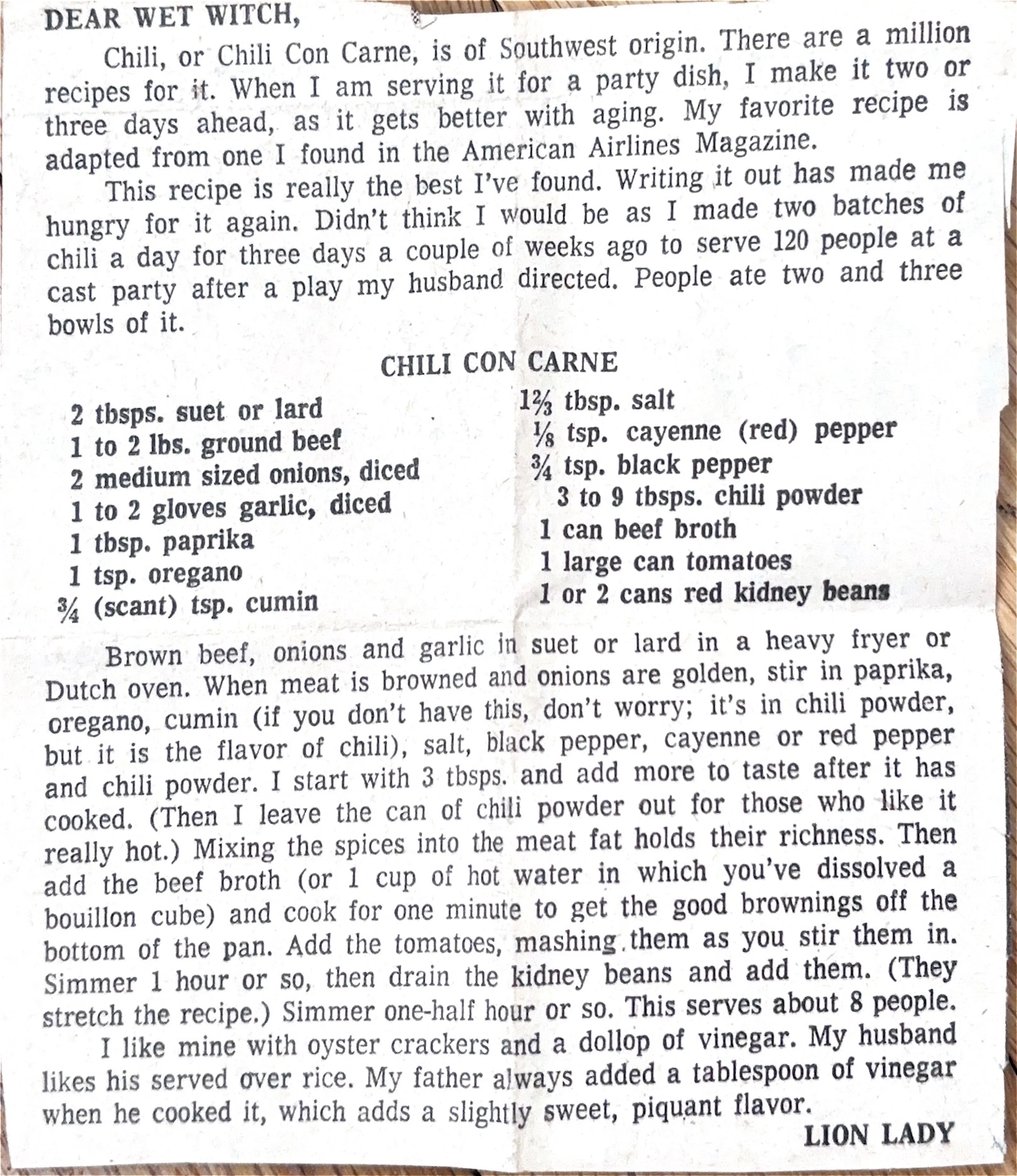 Chili Con Carne