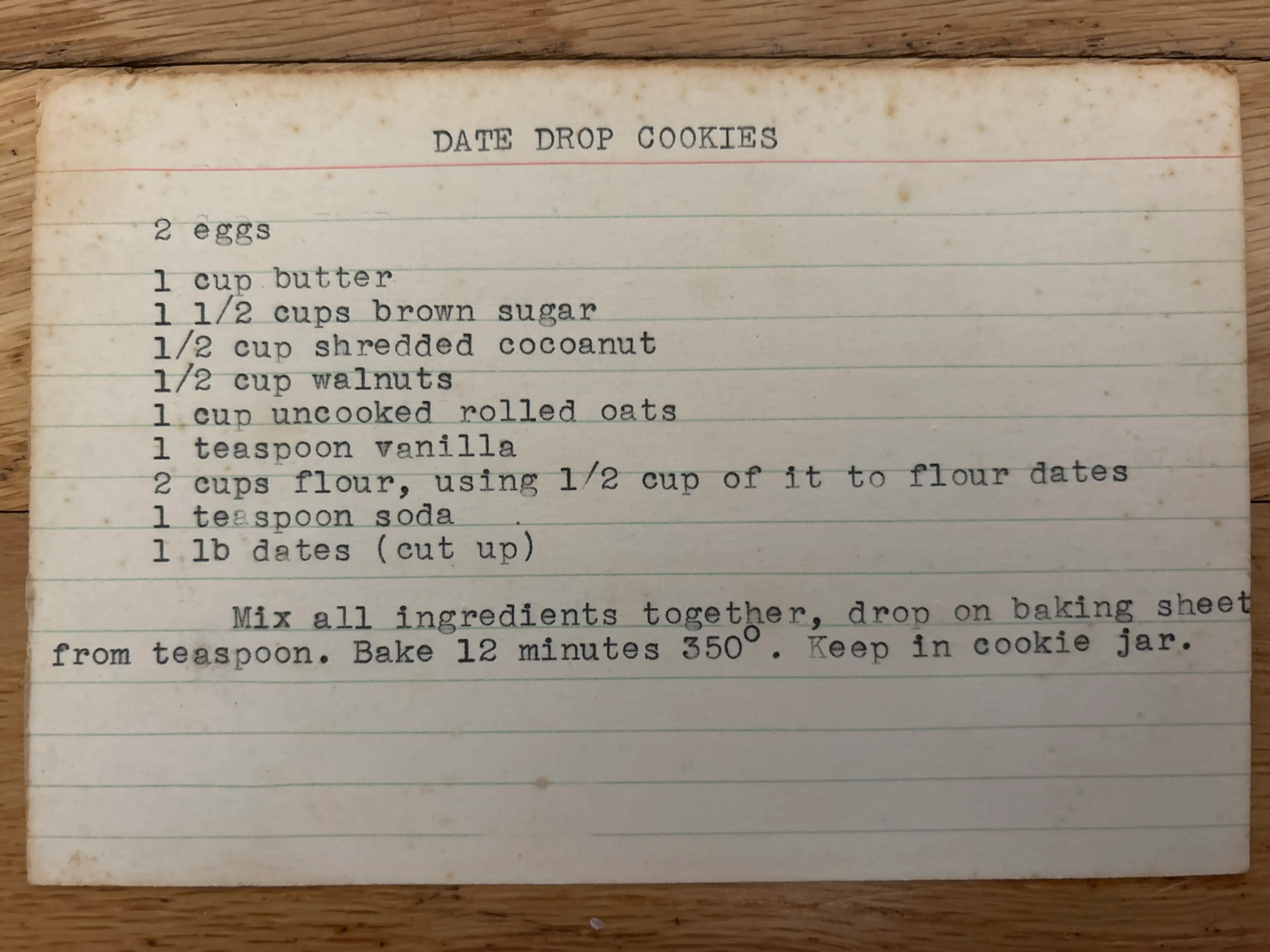 Date Drop Cookies
