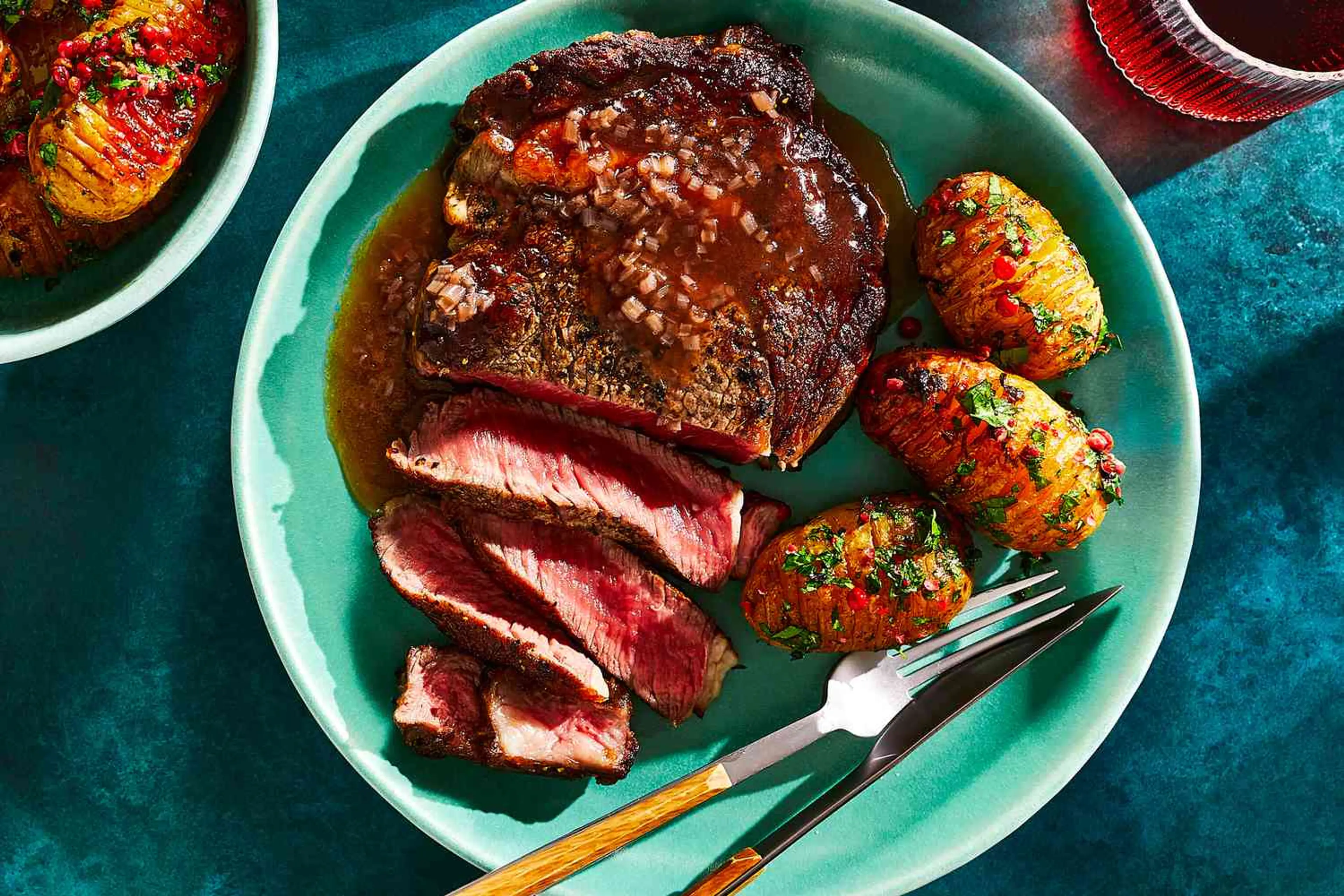 Steak au Poivre with Red Wine Pan Sauce