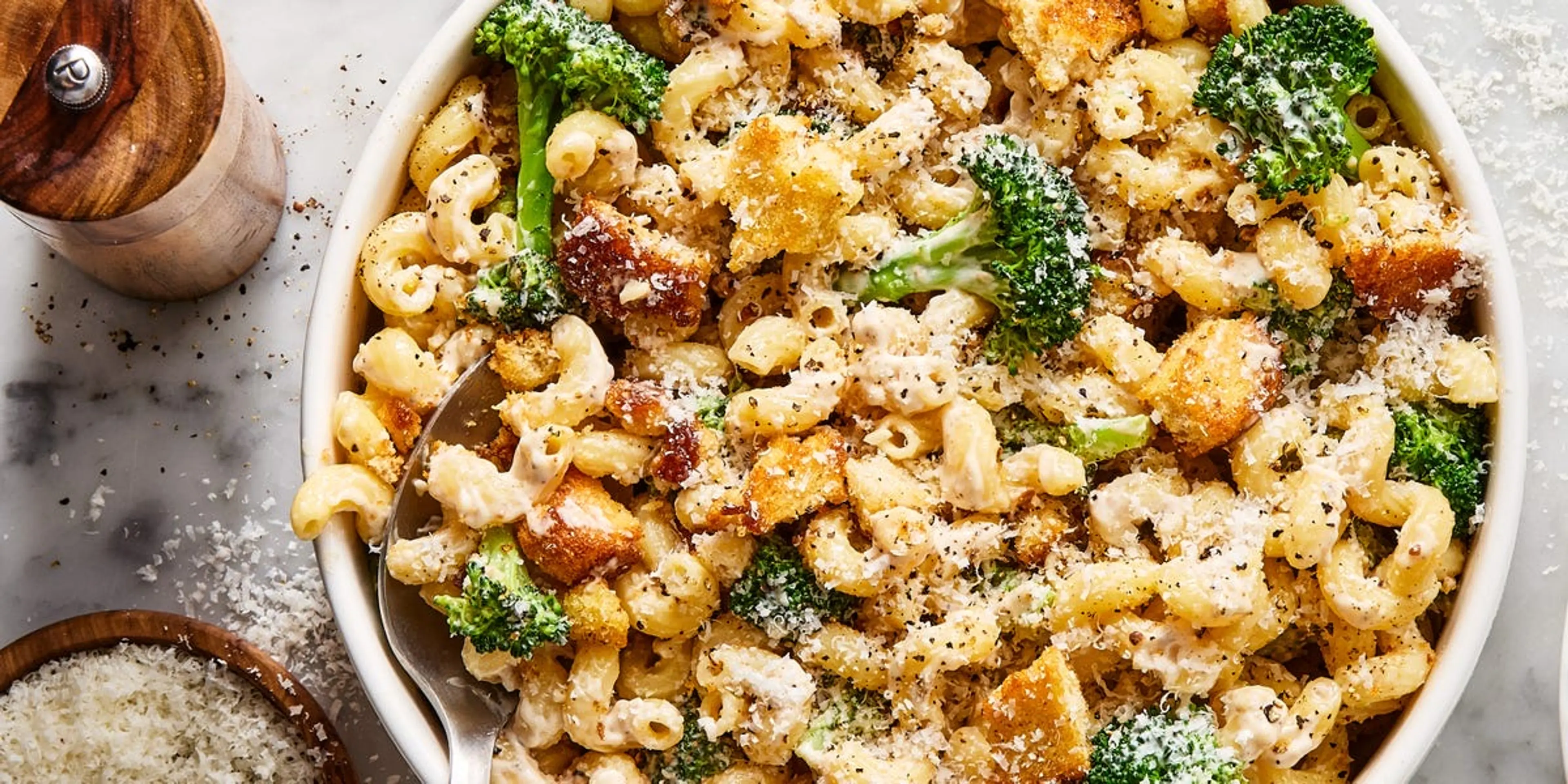 Broccoli Caesar Pasta Salad