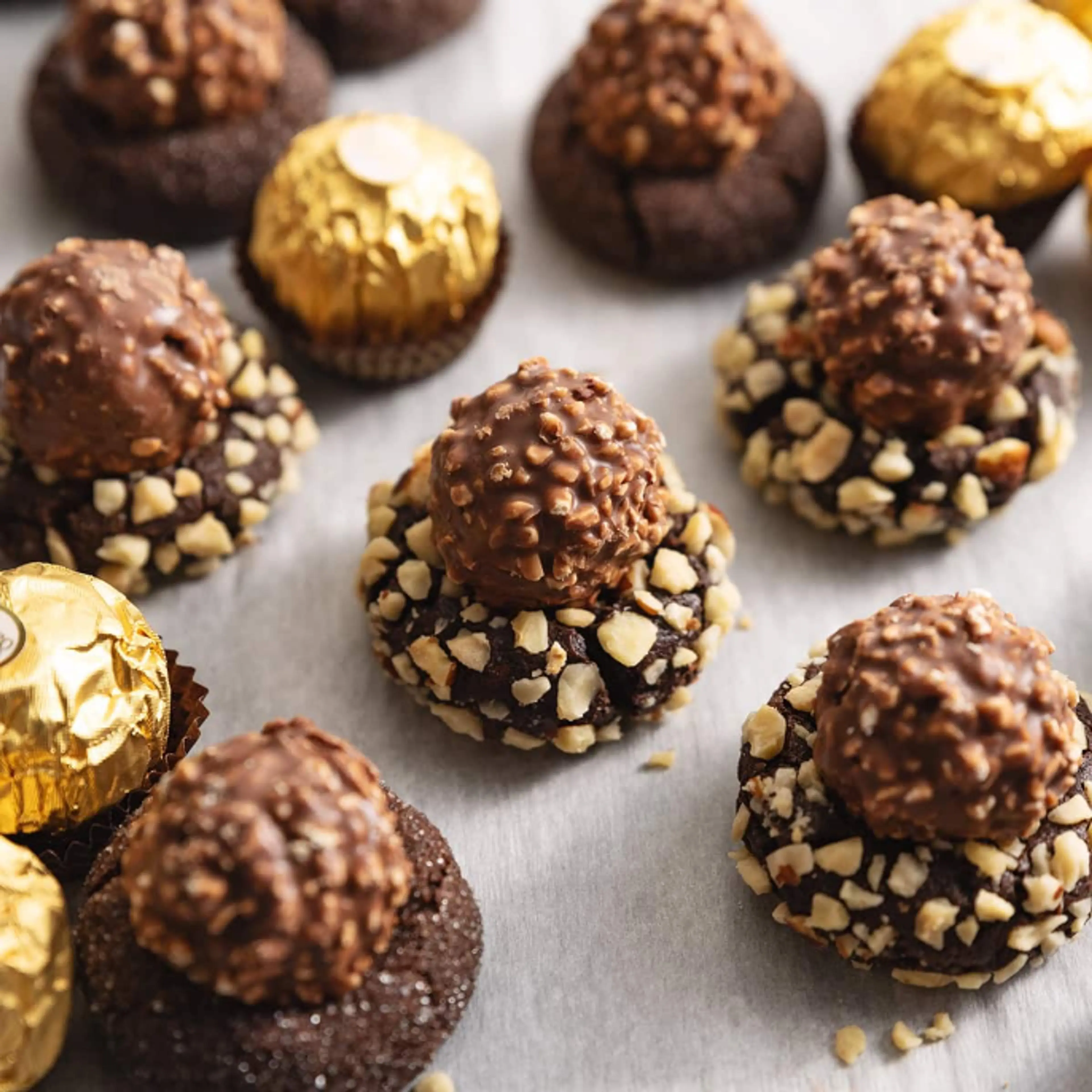 Ferrero Rocher Blossom Cookies