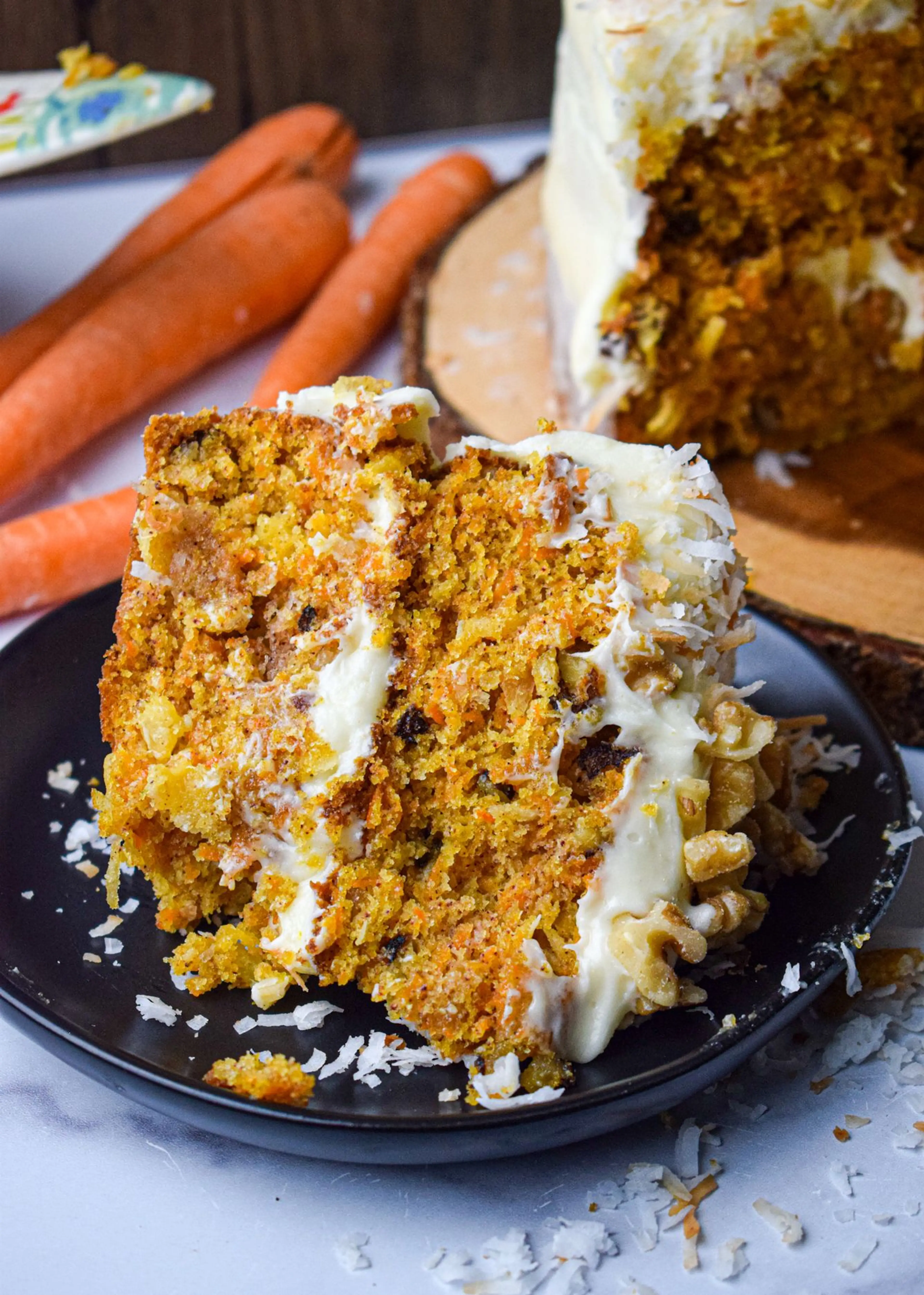 Carrot Cake with Coconut and Nuts