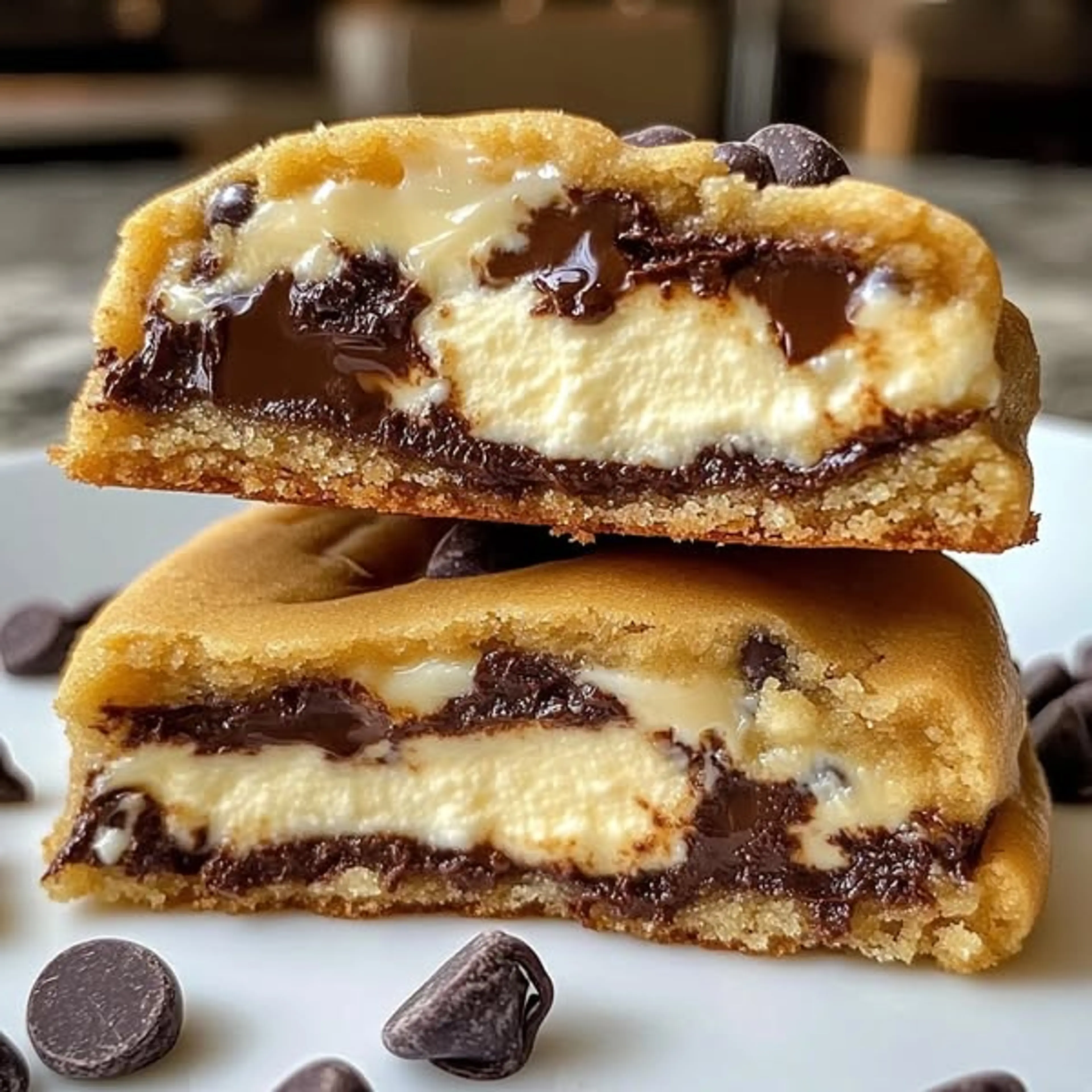 Cheesecake Stuffed Chocolate Chip Cookies