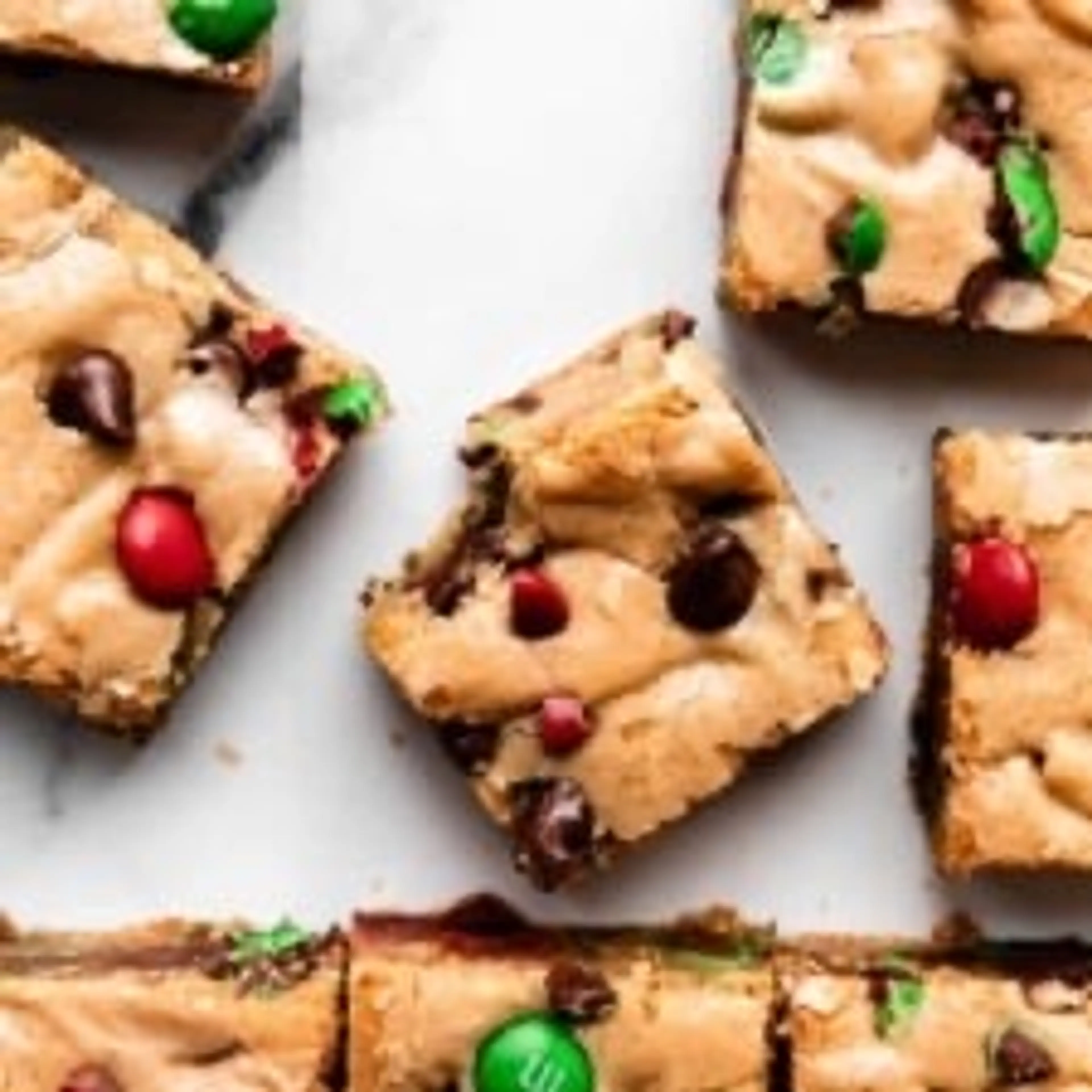 Soft M&M Cookie Bars