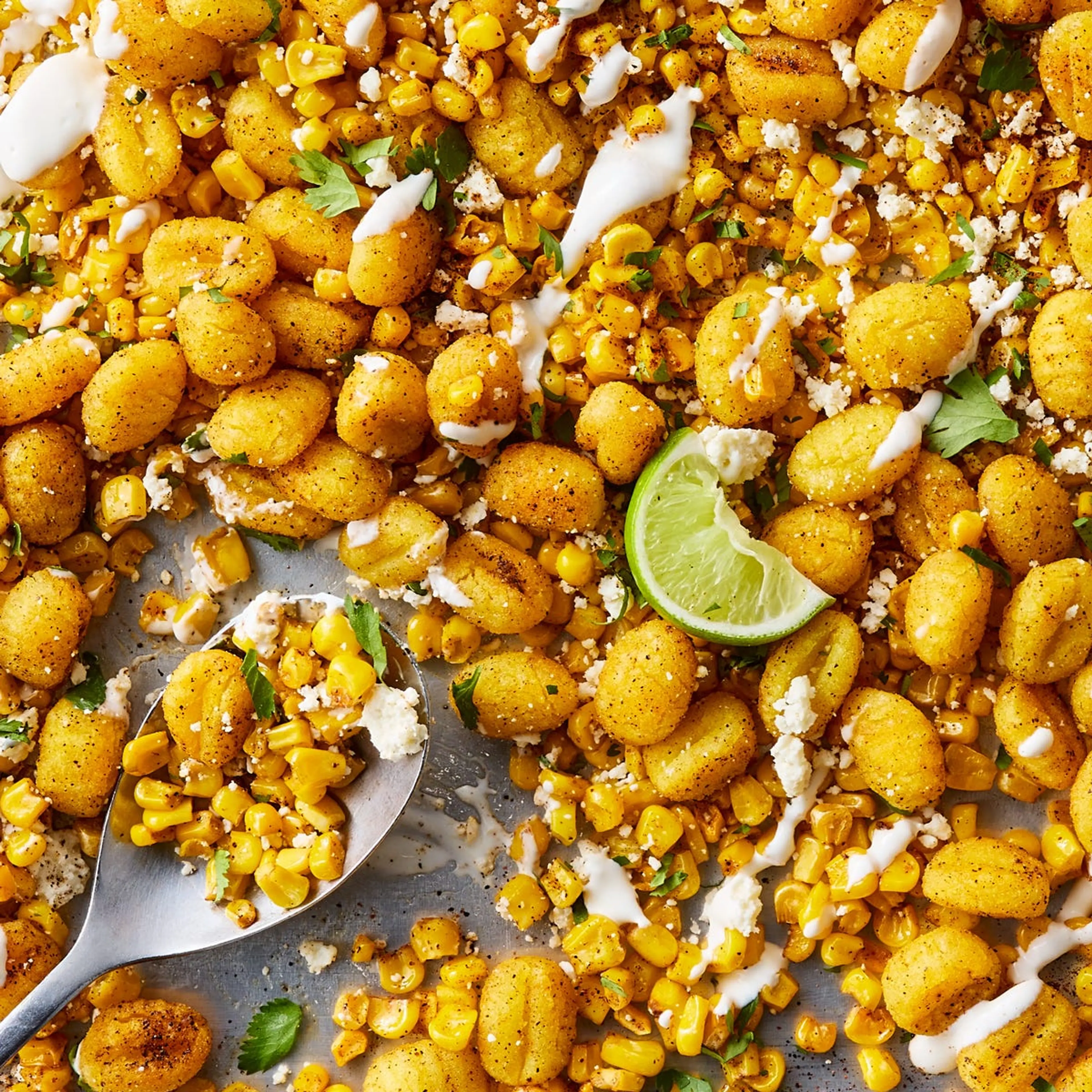 Sheet-Pan Street Corn Gnocchi