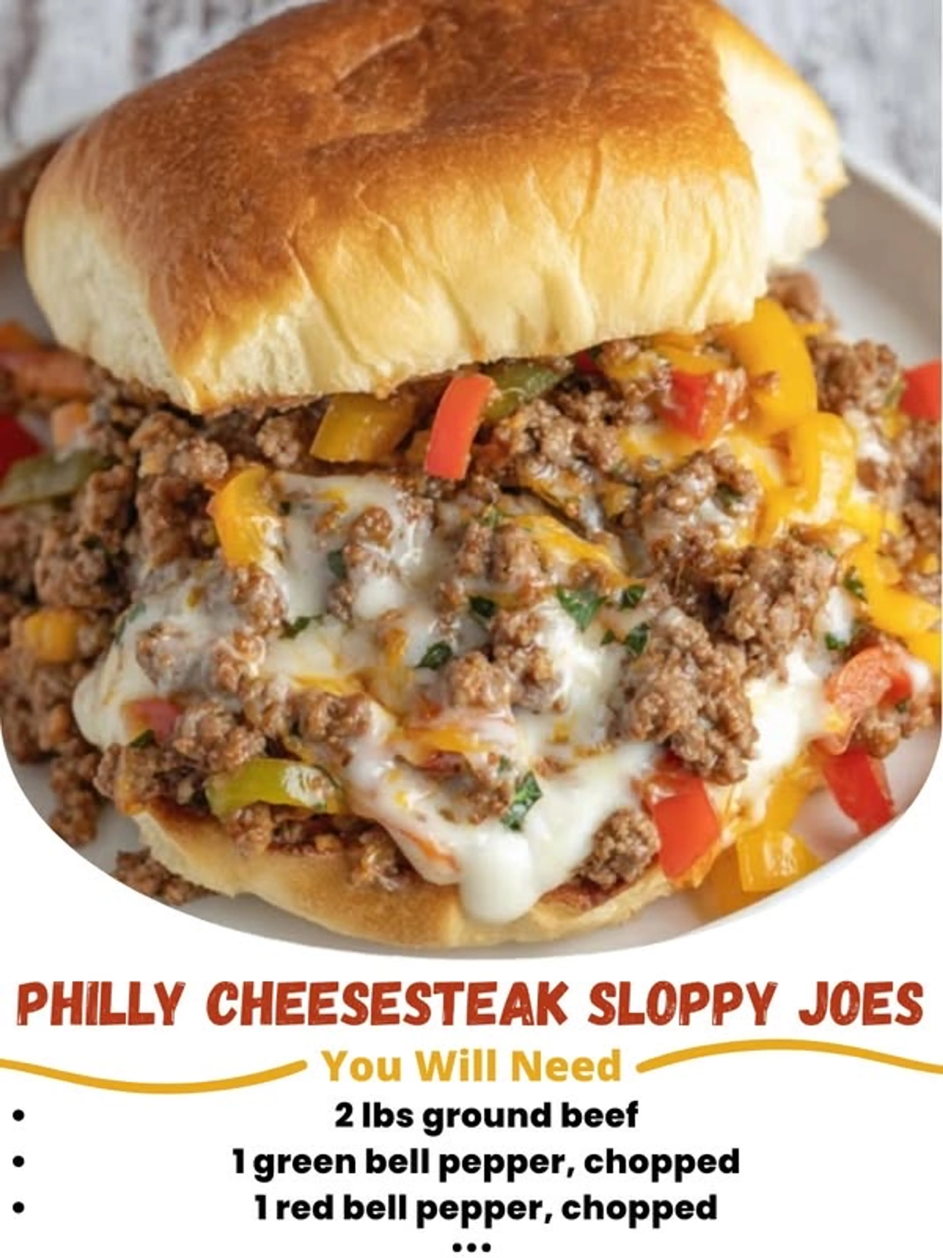 Philly Cheesesteak Sloppy Joes