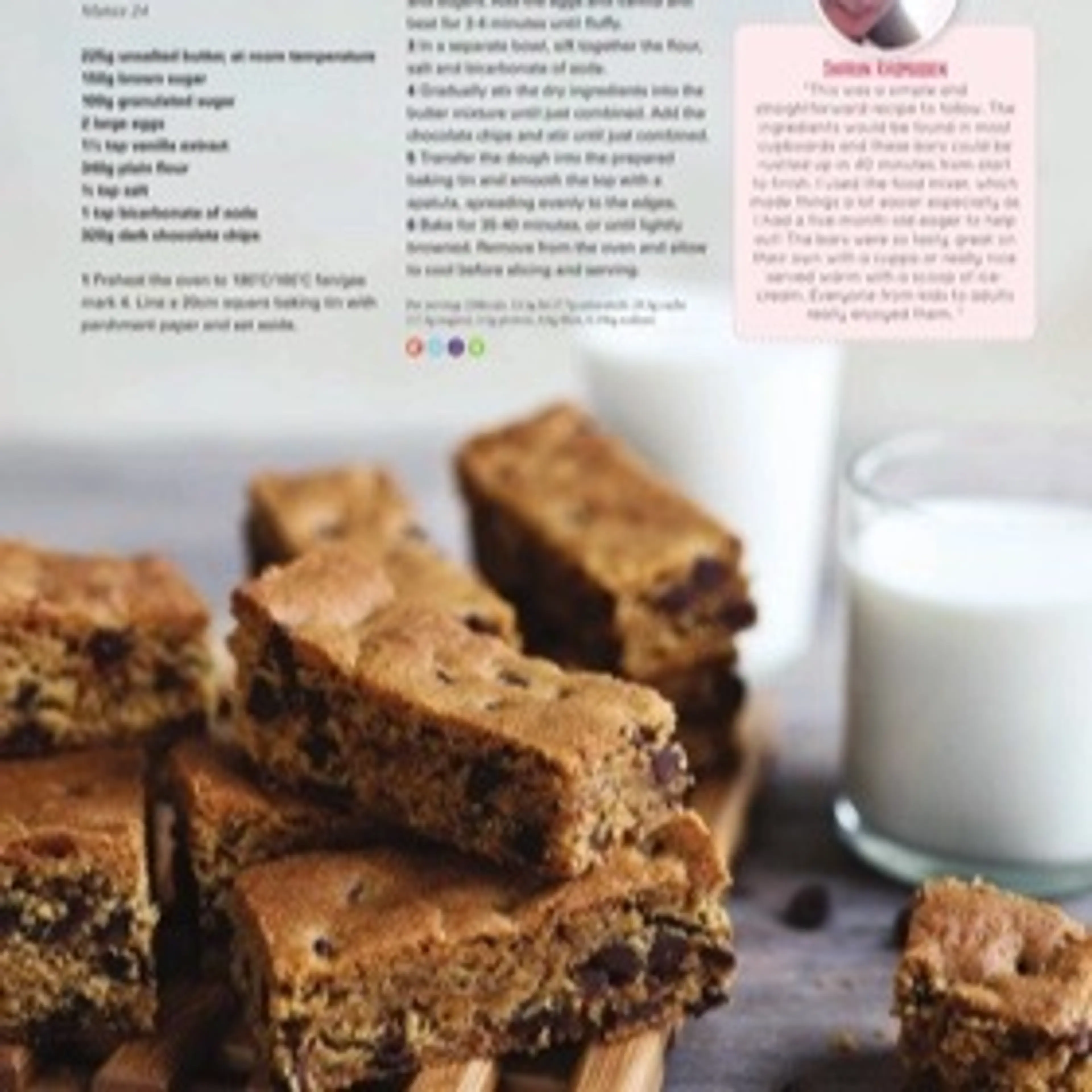 CHOCOLATE CHIP COOKIE BARS
