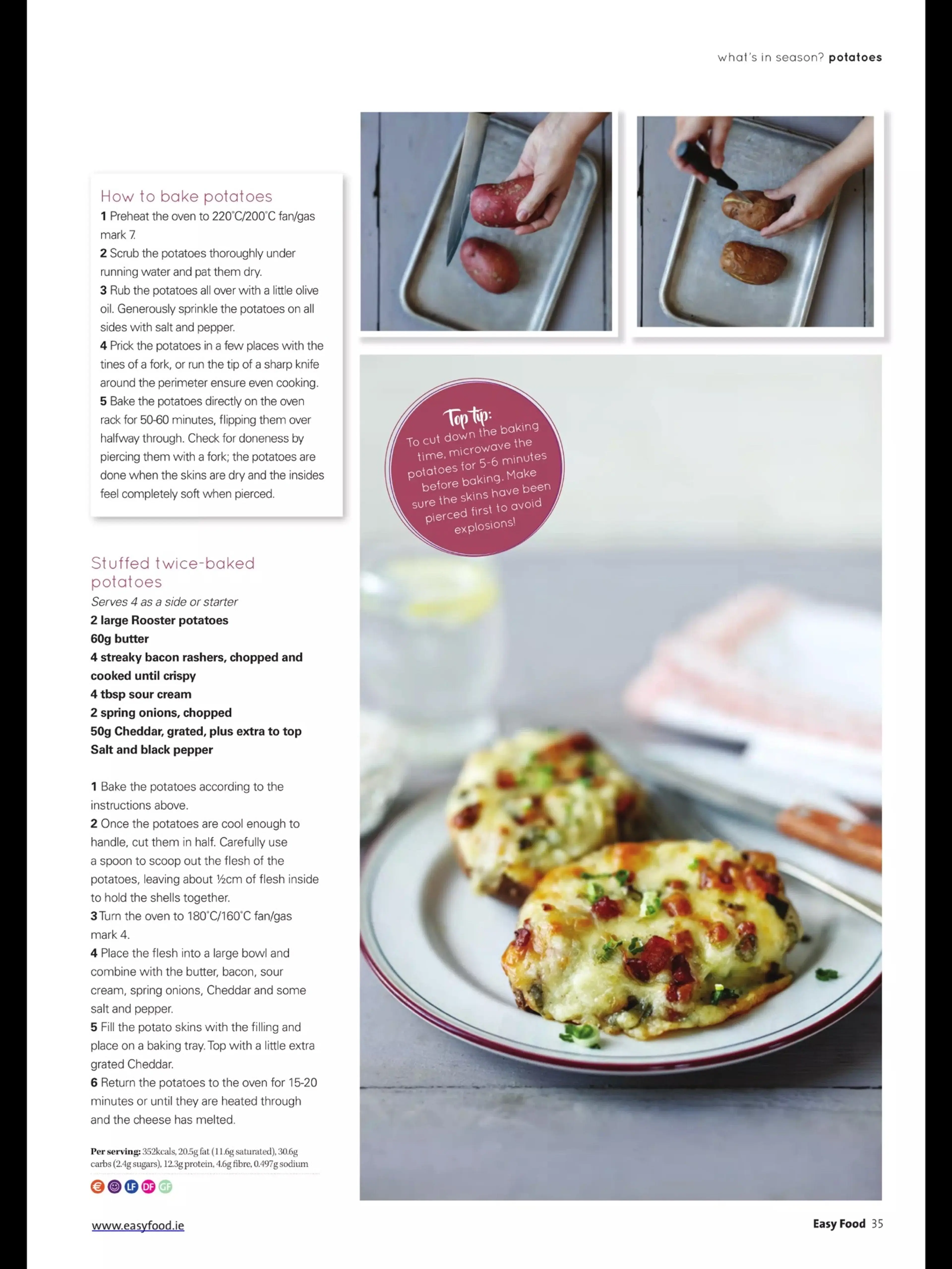 Stuffed twice-baked potatoes